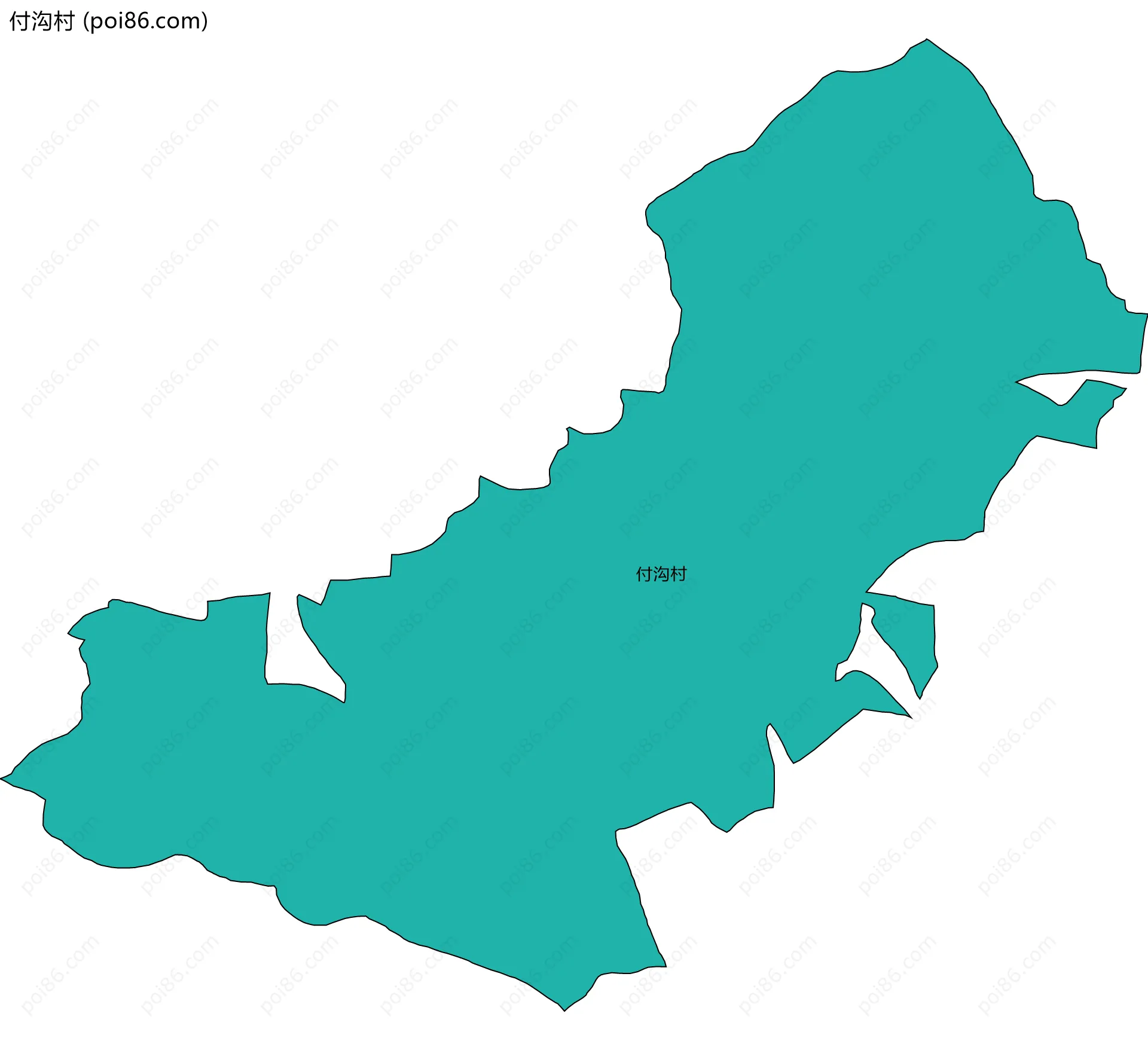 付沟村边界地图