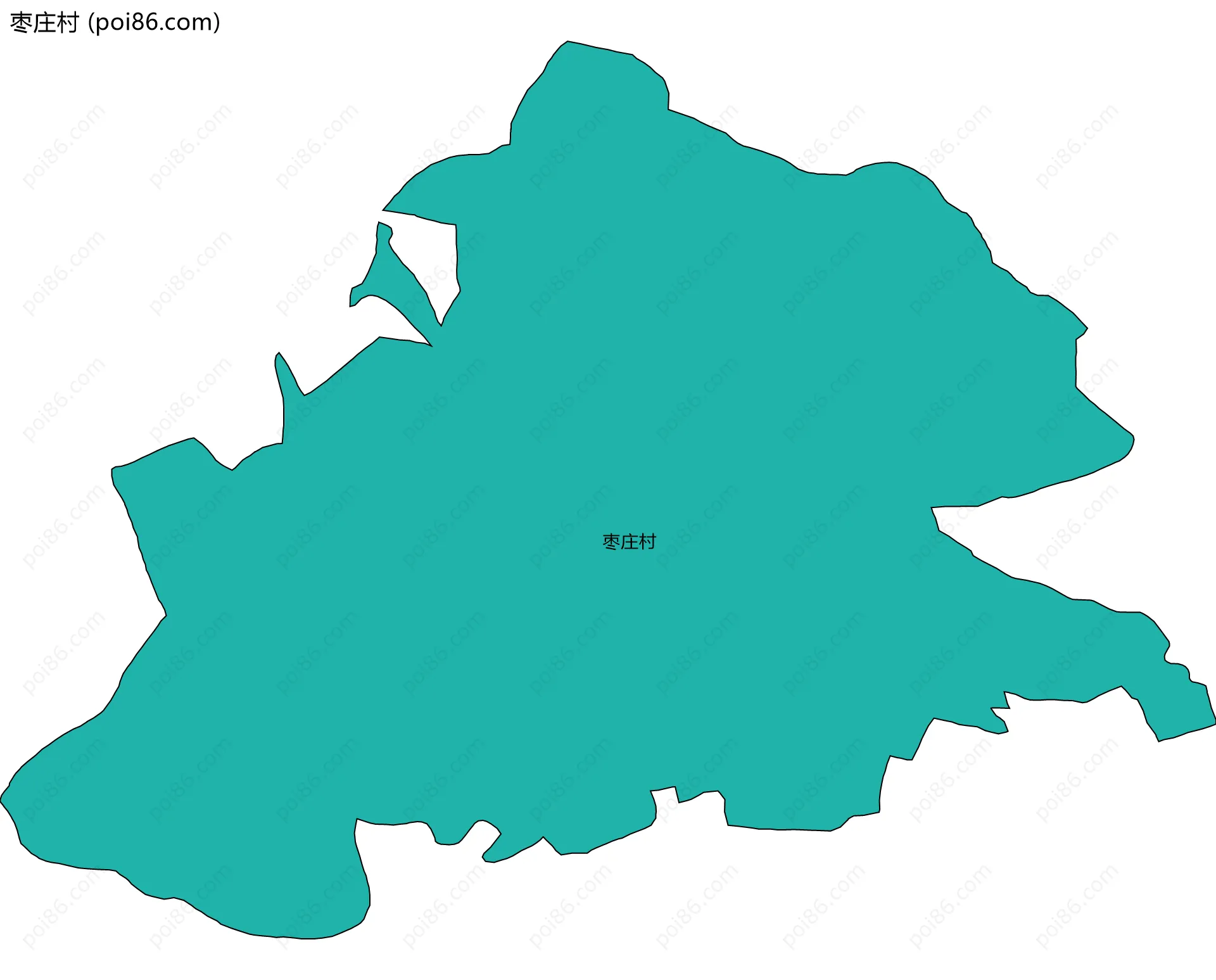 枣庄村边界地图