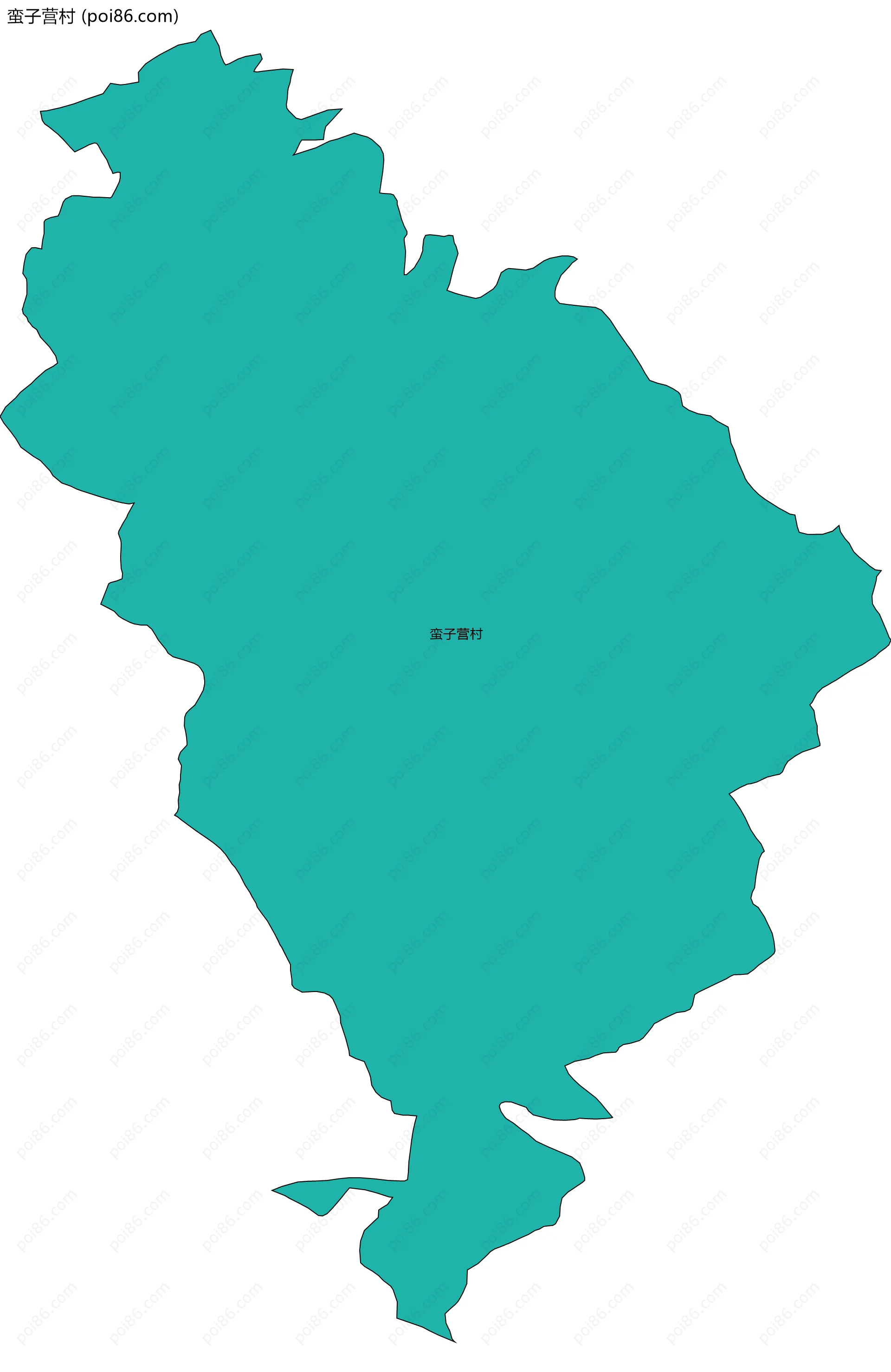 蛮子营村边界地图