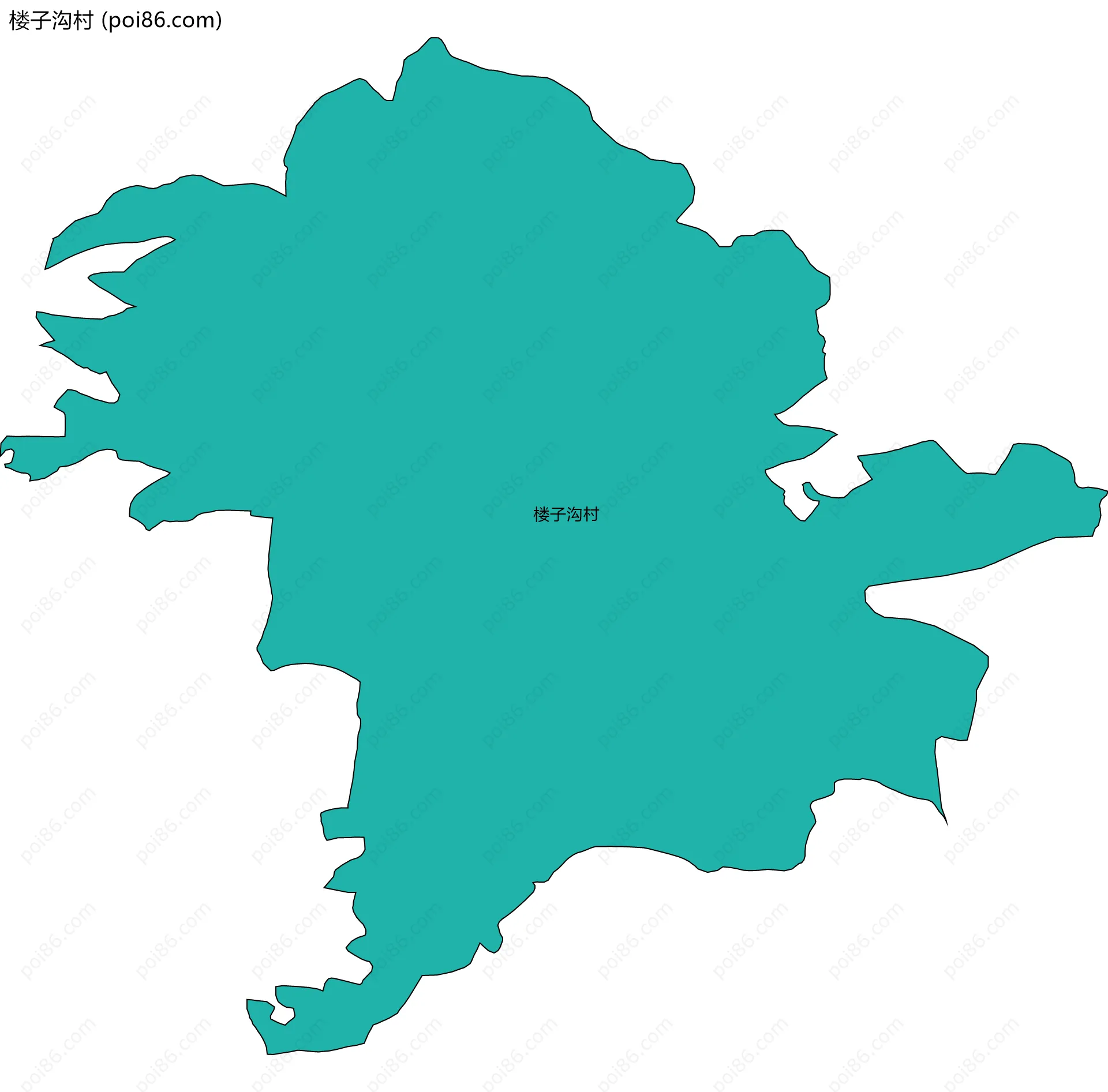 楼子沟村边界地图