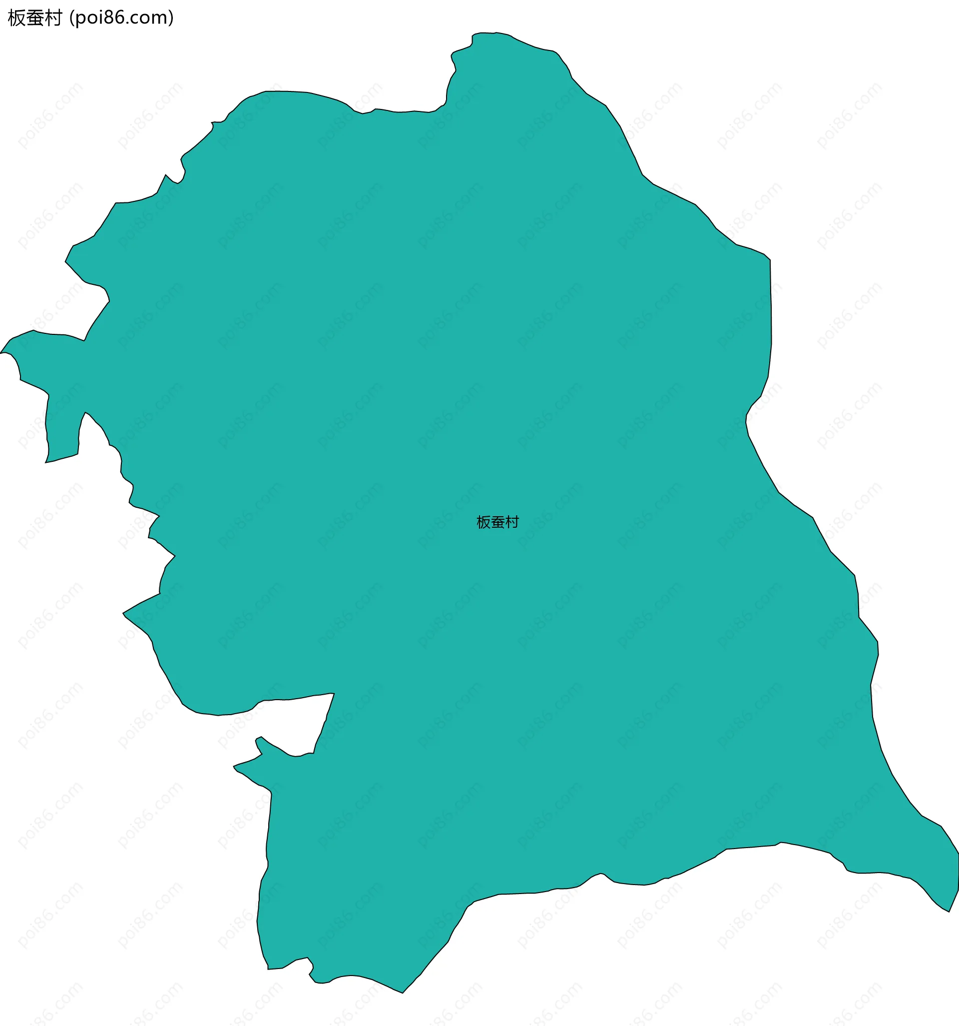 板蚕村边界地图