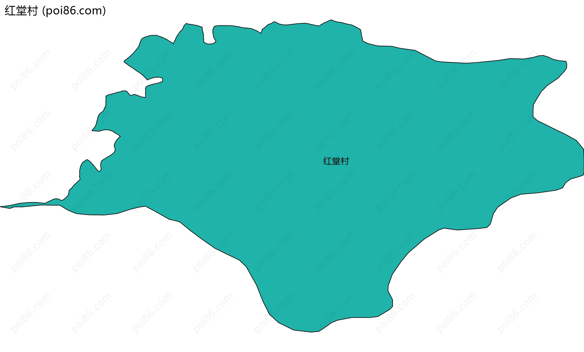 红堂村边界地图