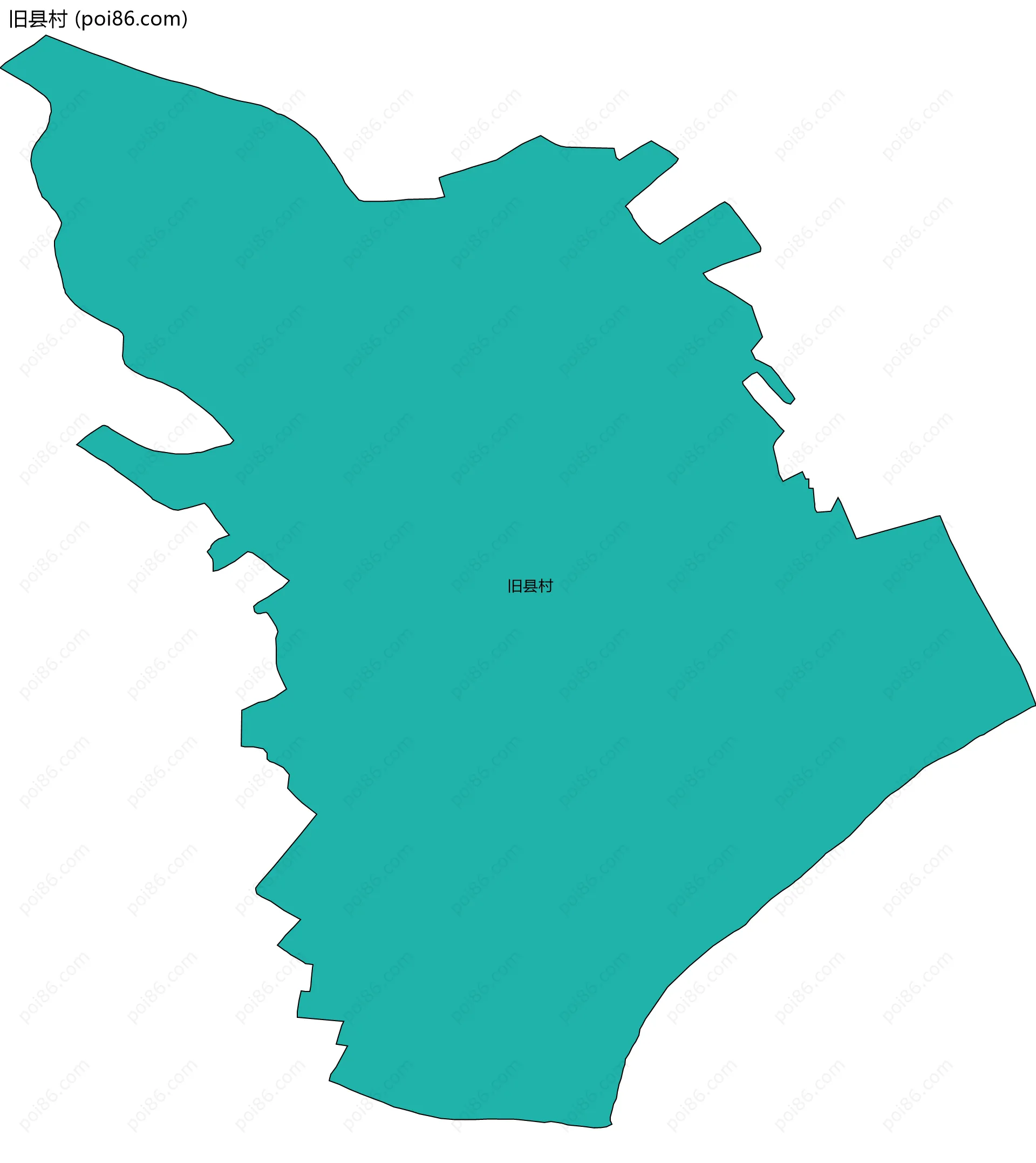 旧县村边界地图