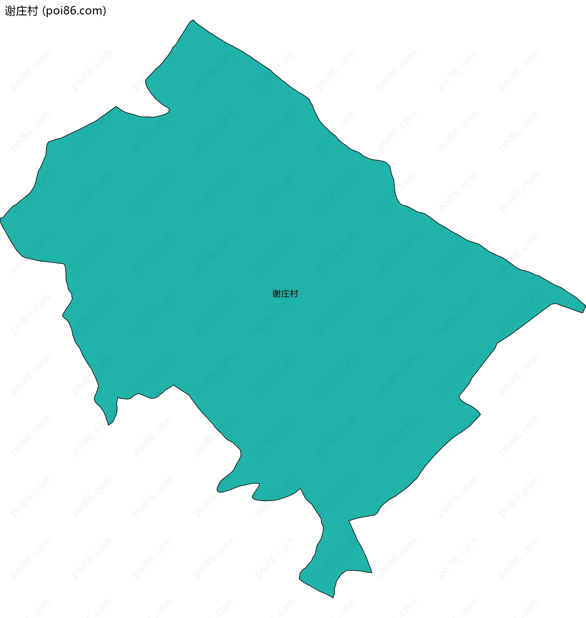 谢庄村边界地图