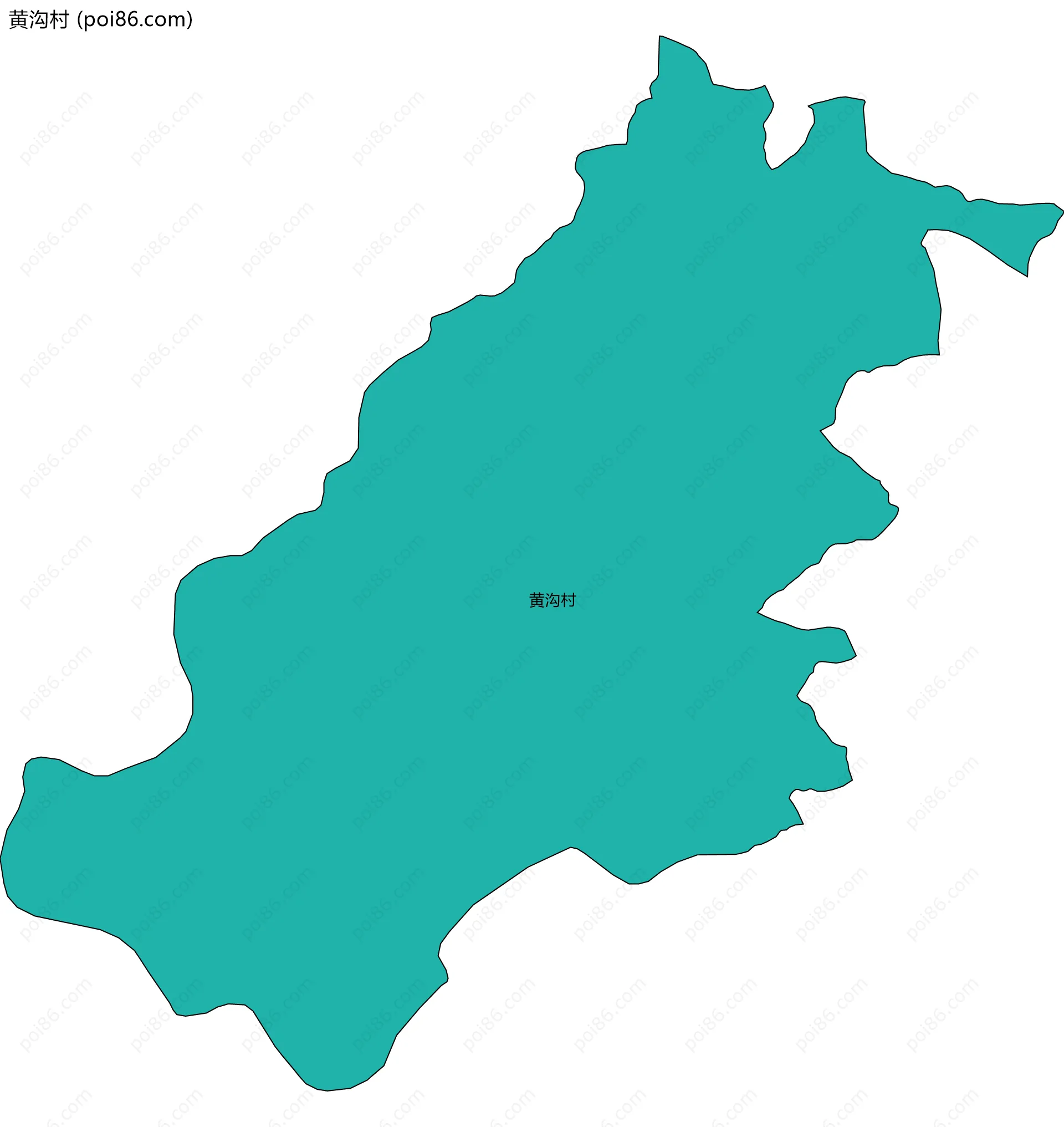 黄沟村边界地图
