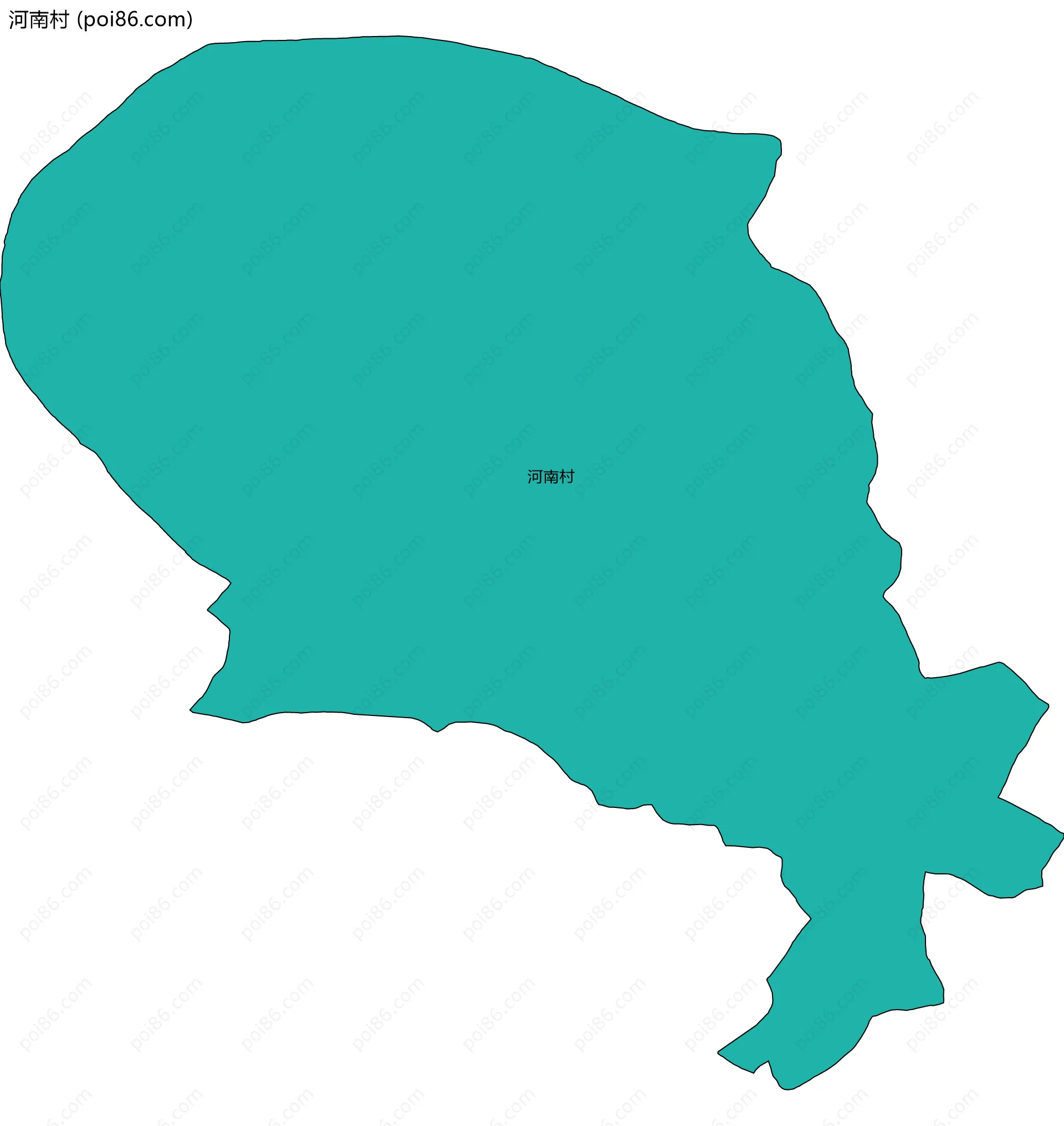 河南村边界地图