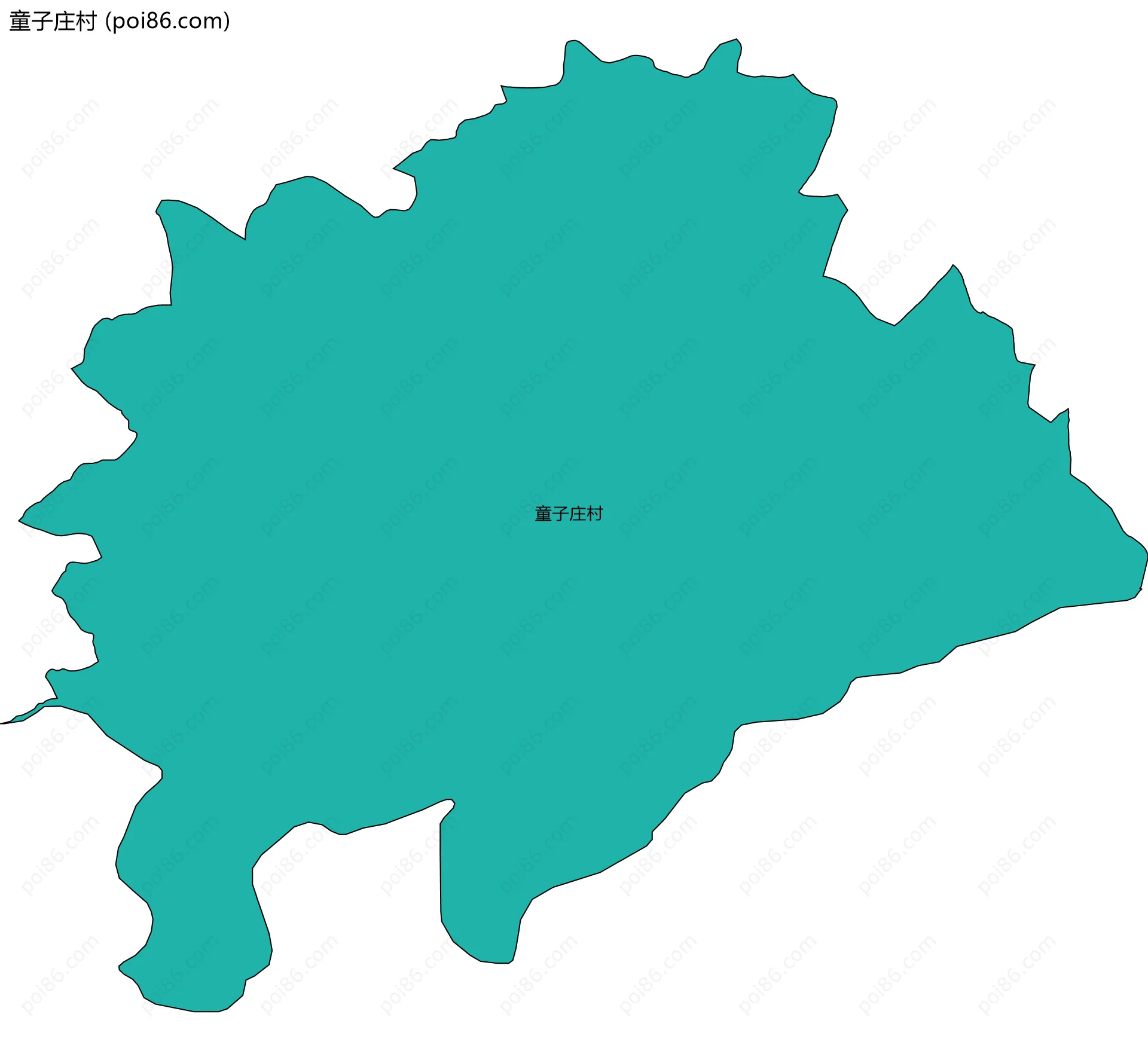 童子庄村边界地图