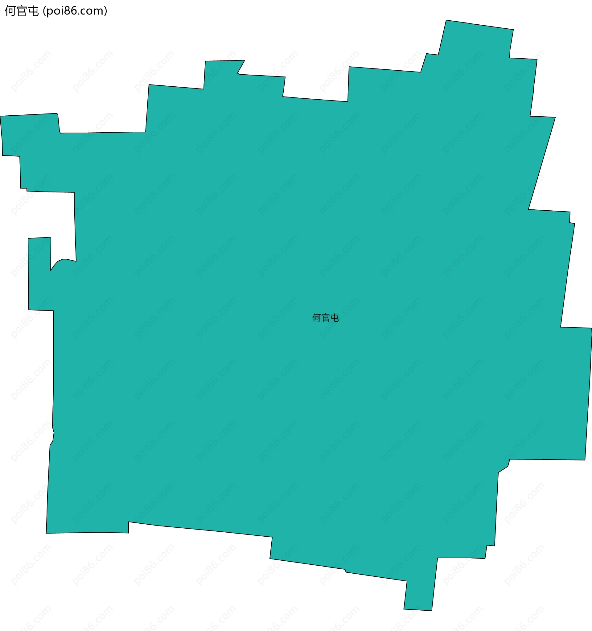 何官屯边界地图