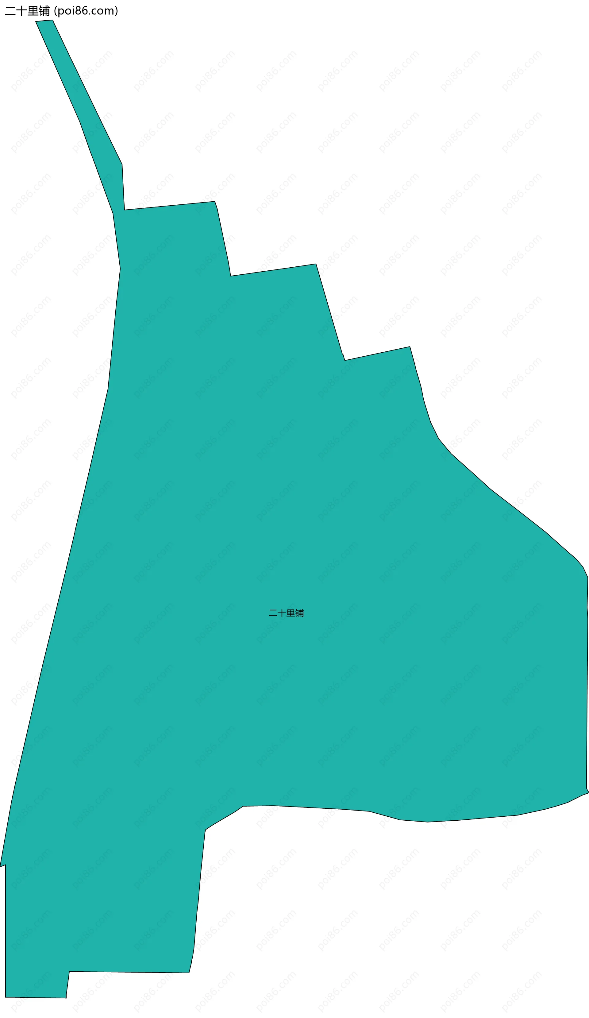 二十里铺边界地图