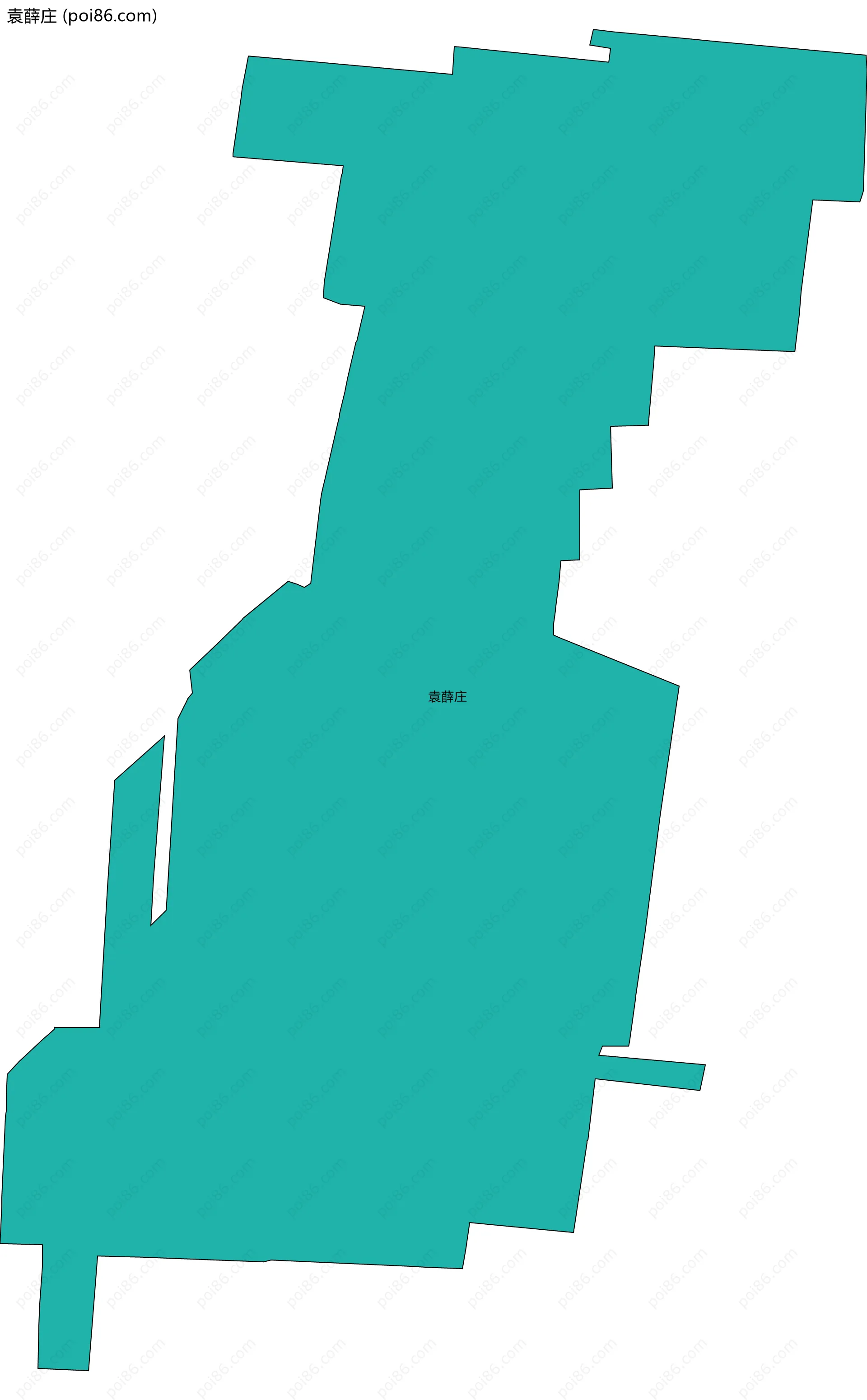 袁薛庄边界地图