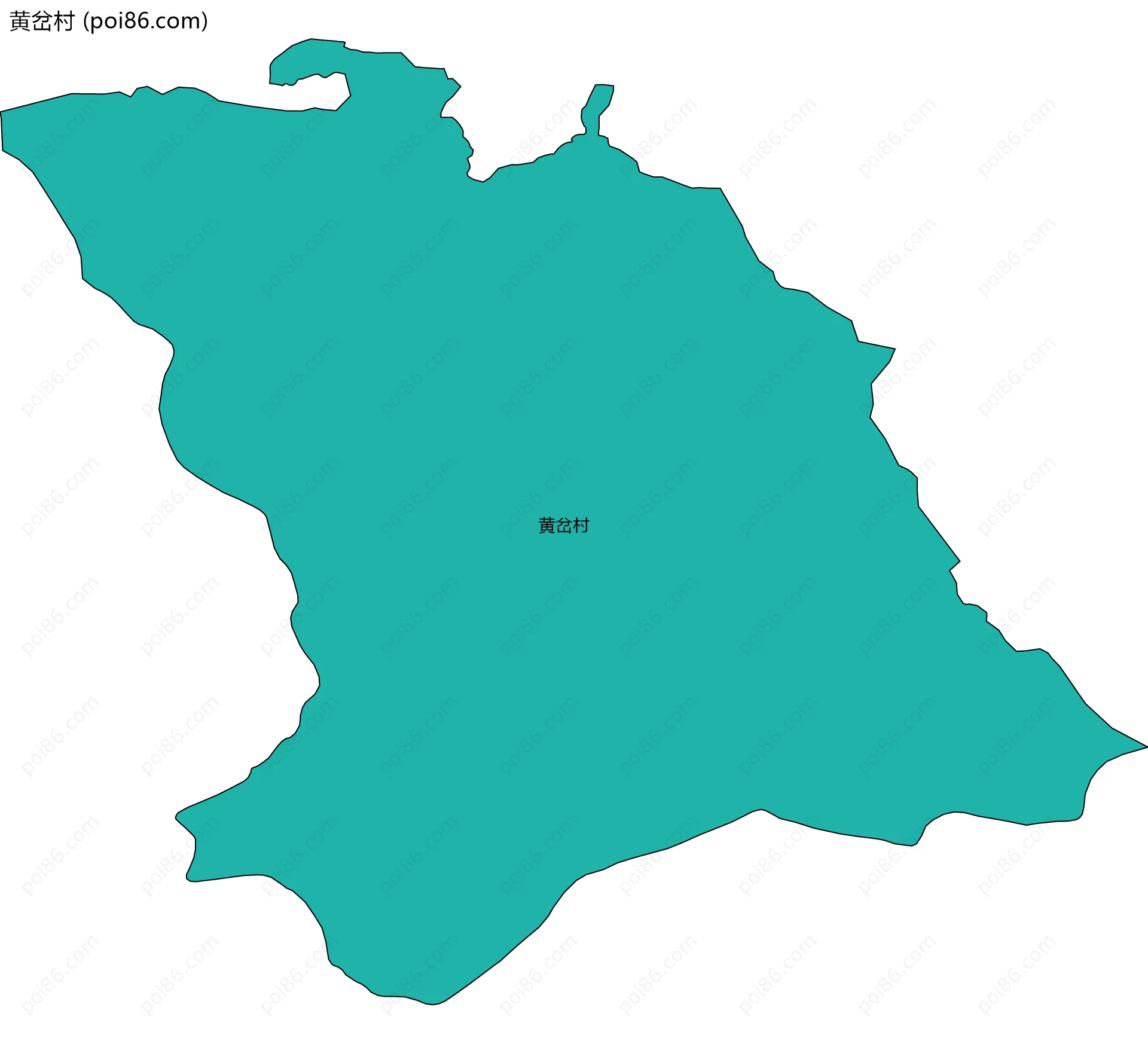 黄岔村边界地图