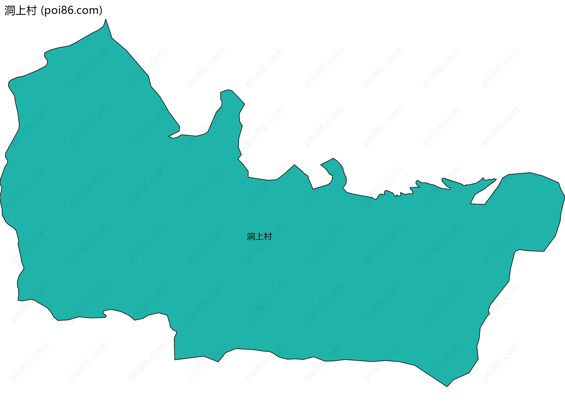 洞上村边界地图