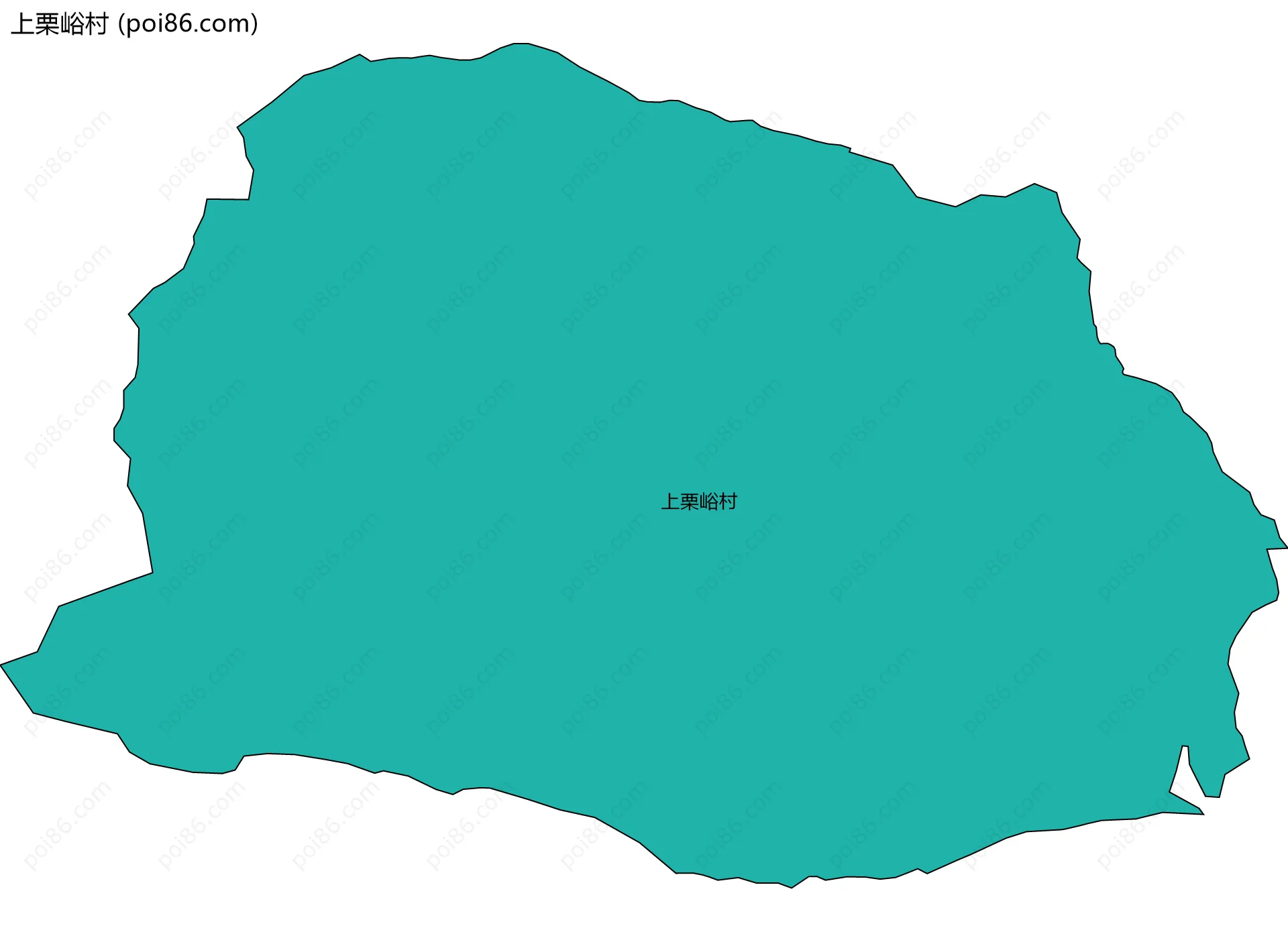 上栗峪村边界地图