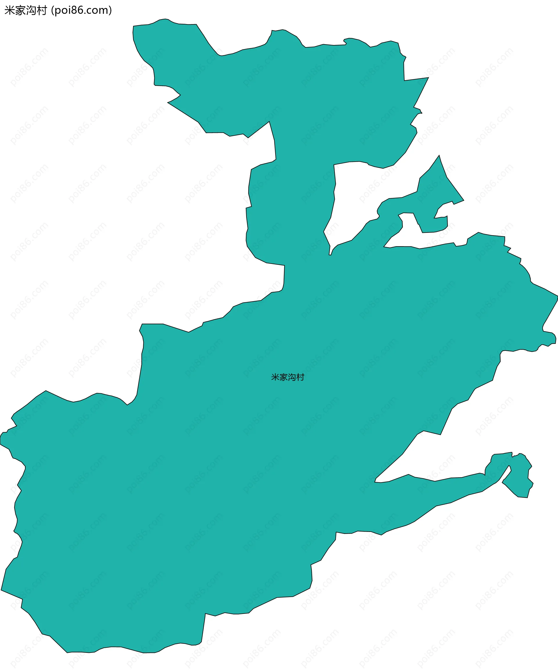 米家沟村边界地图