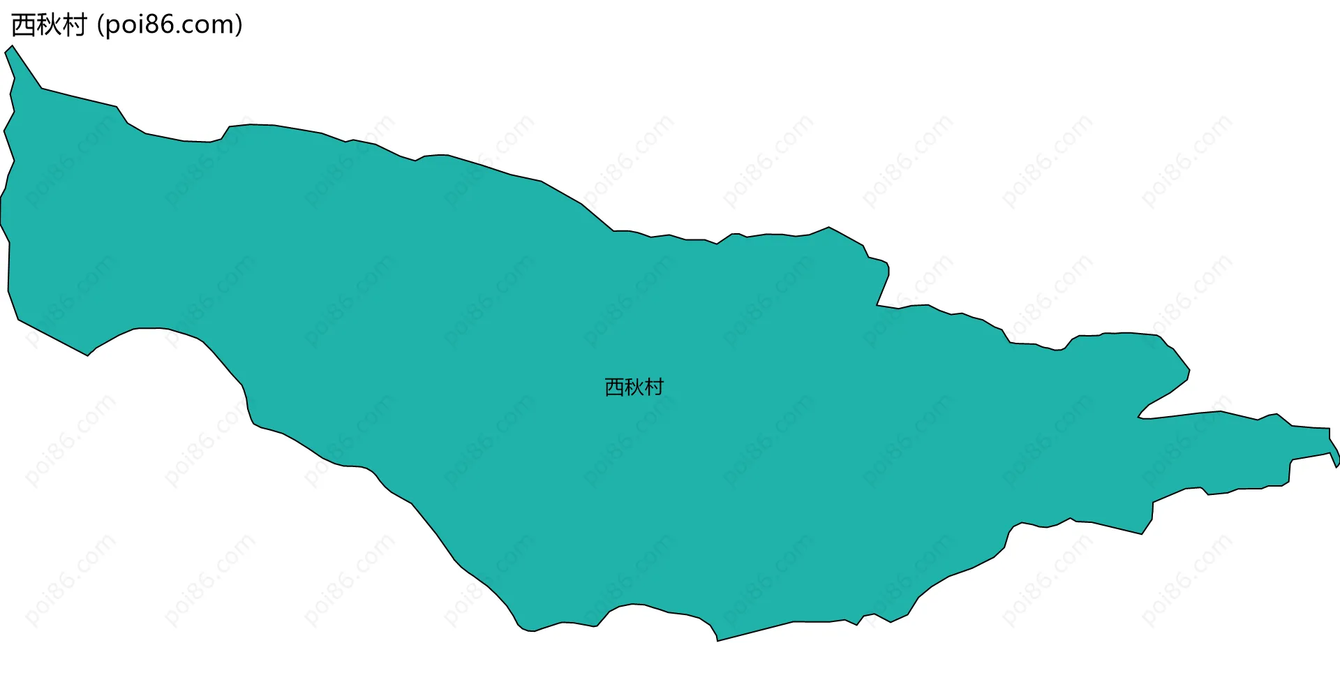 西秋村边界地图