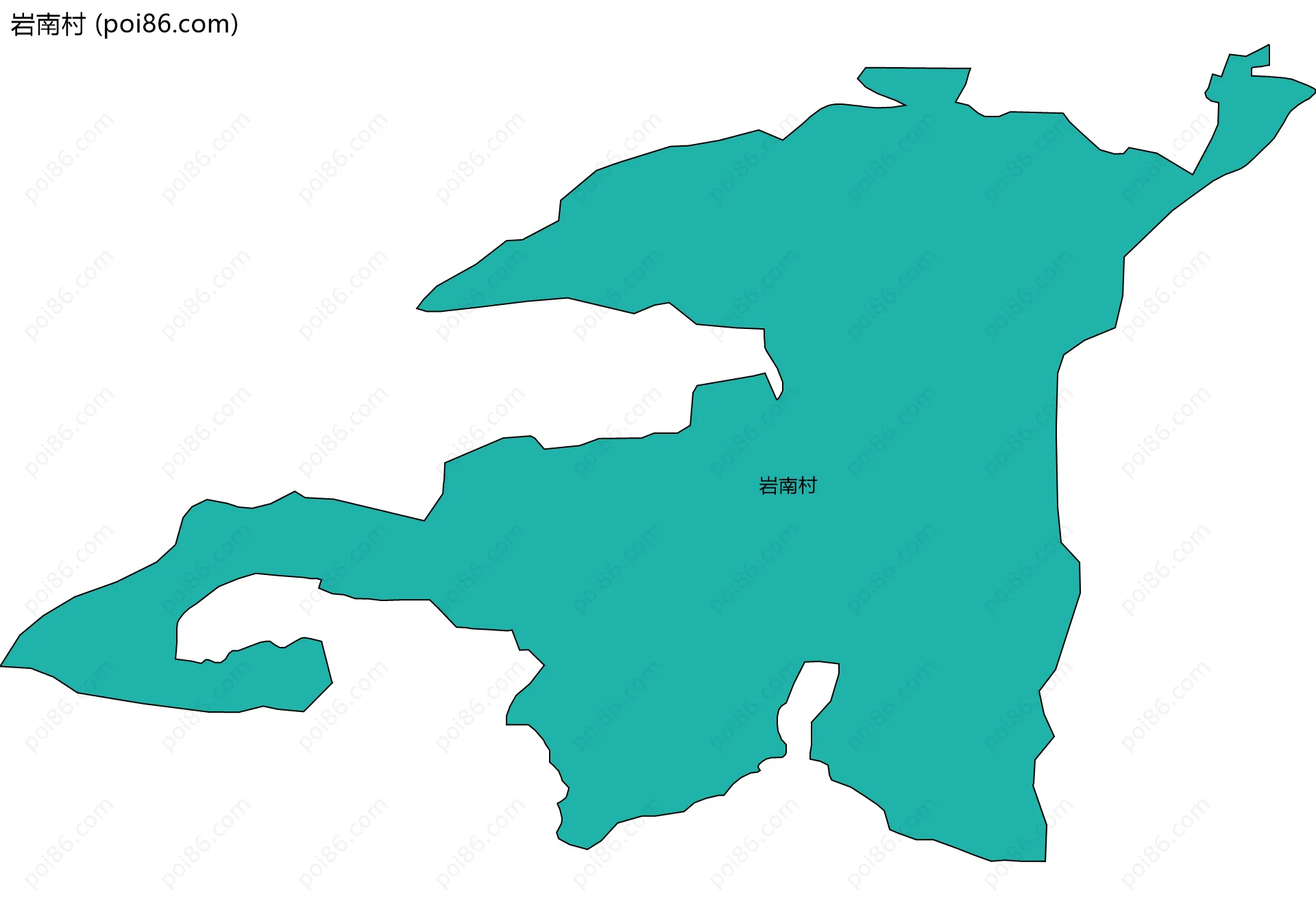 岩南村边界地图