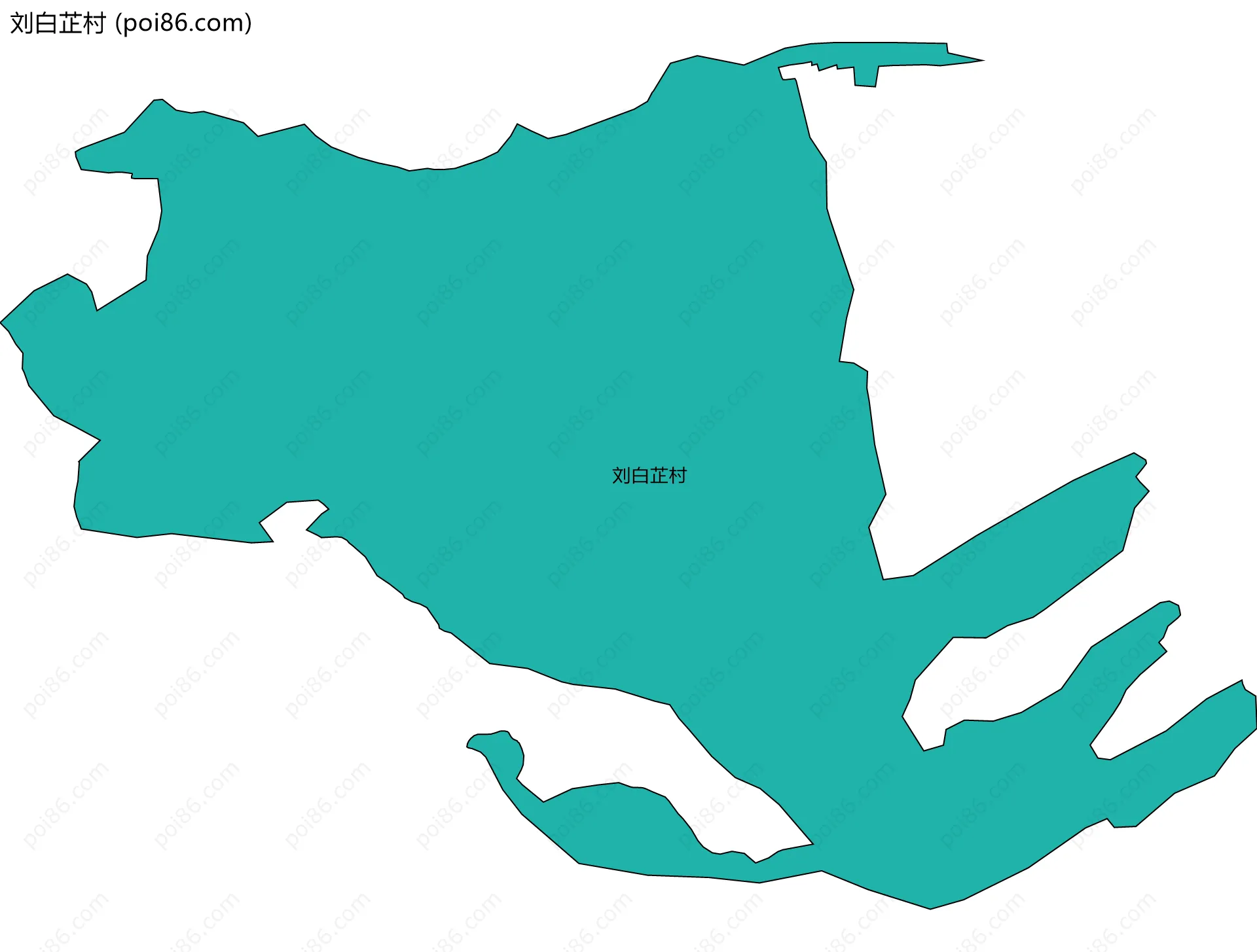 刘白芷村边界地图