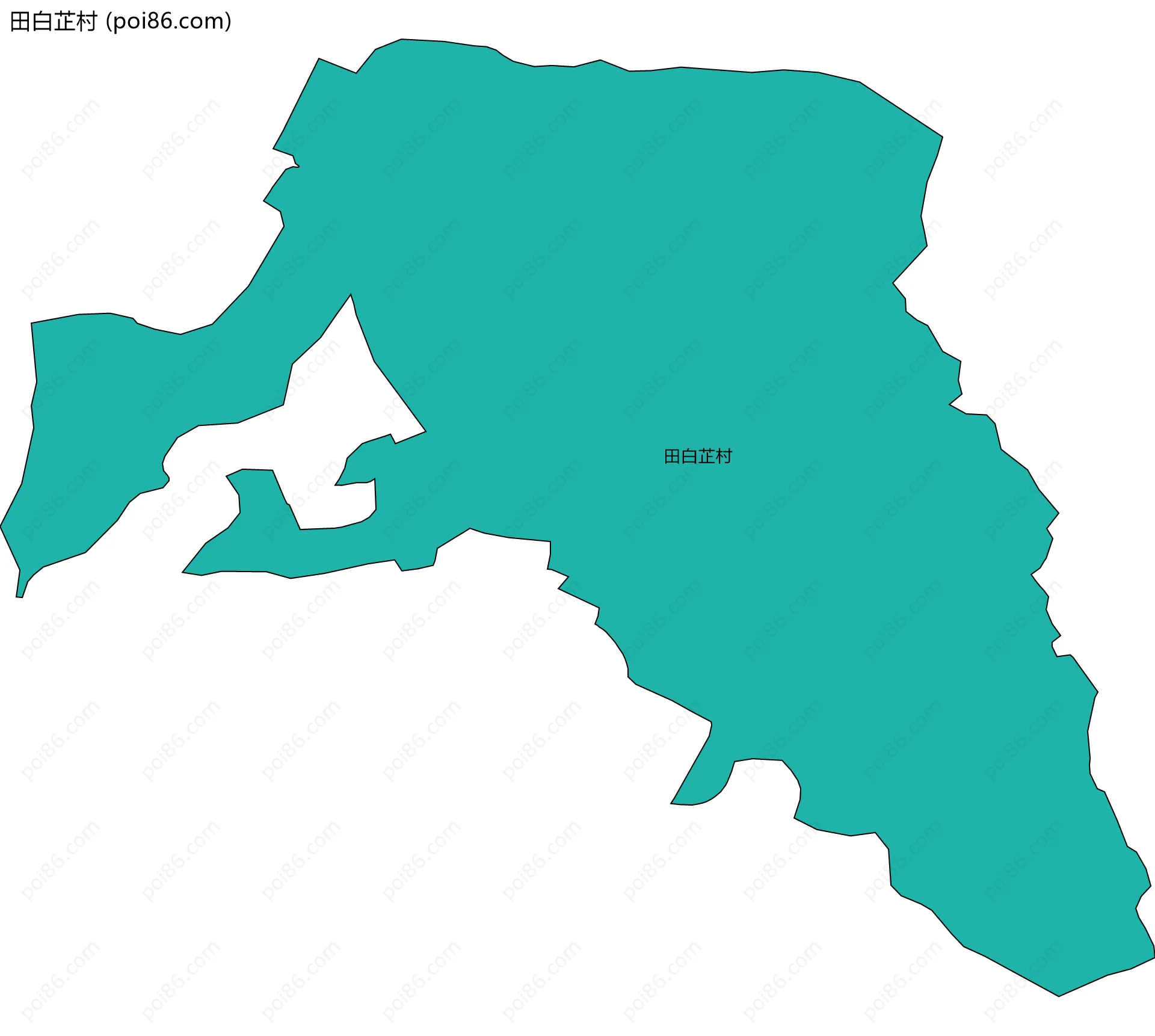田白芷村边界地图