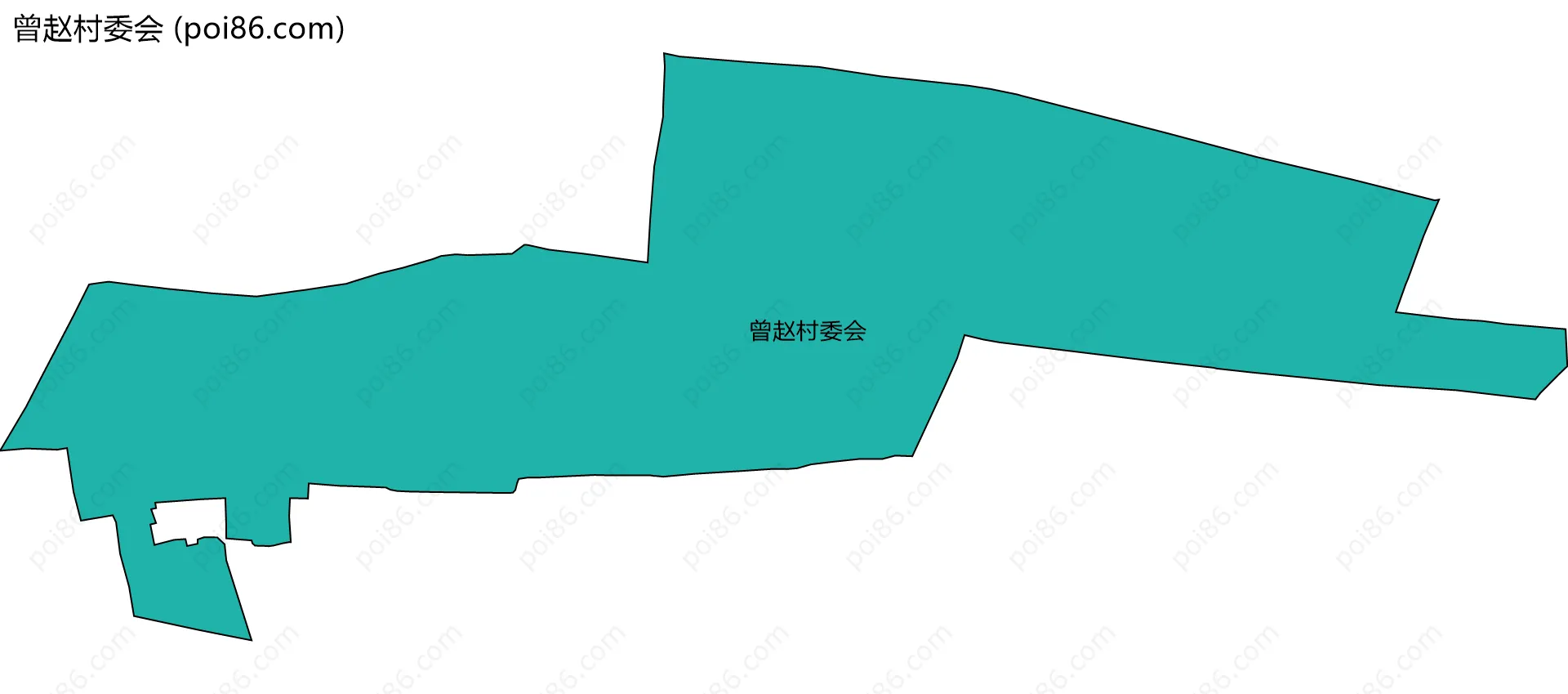 曾赵村委会边界地图
