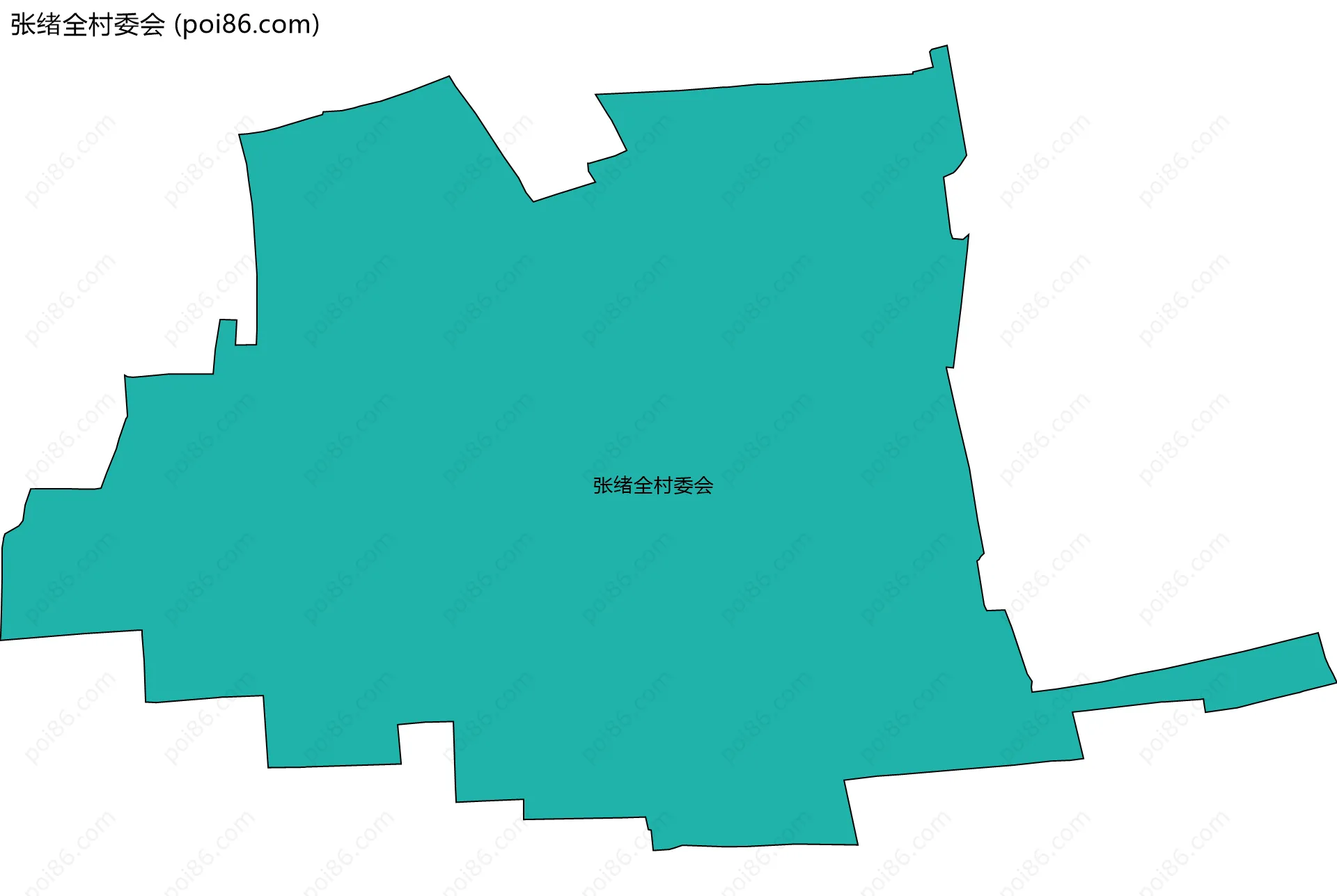张绪全村委会边界地图