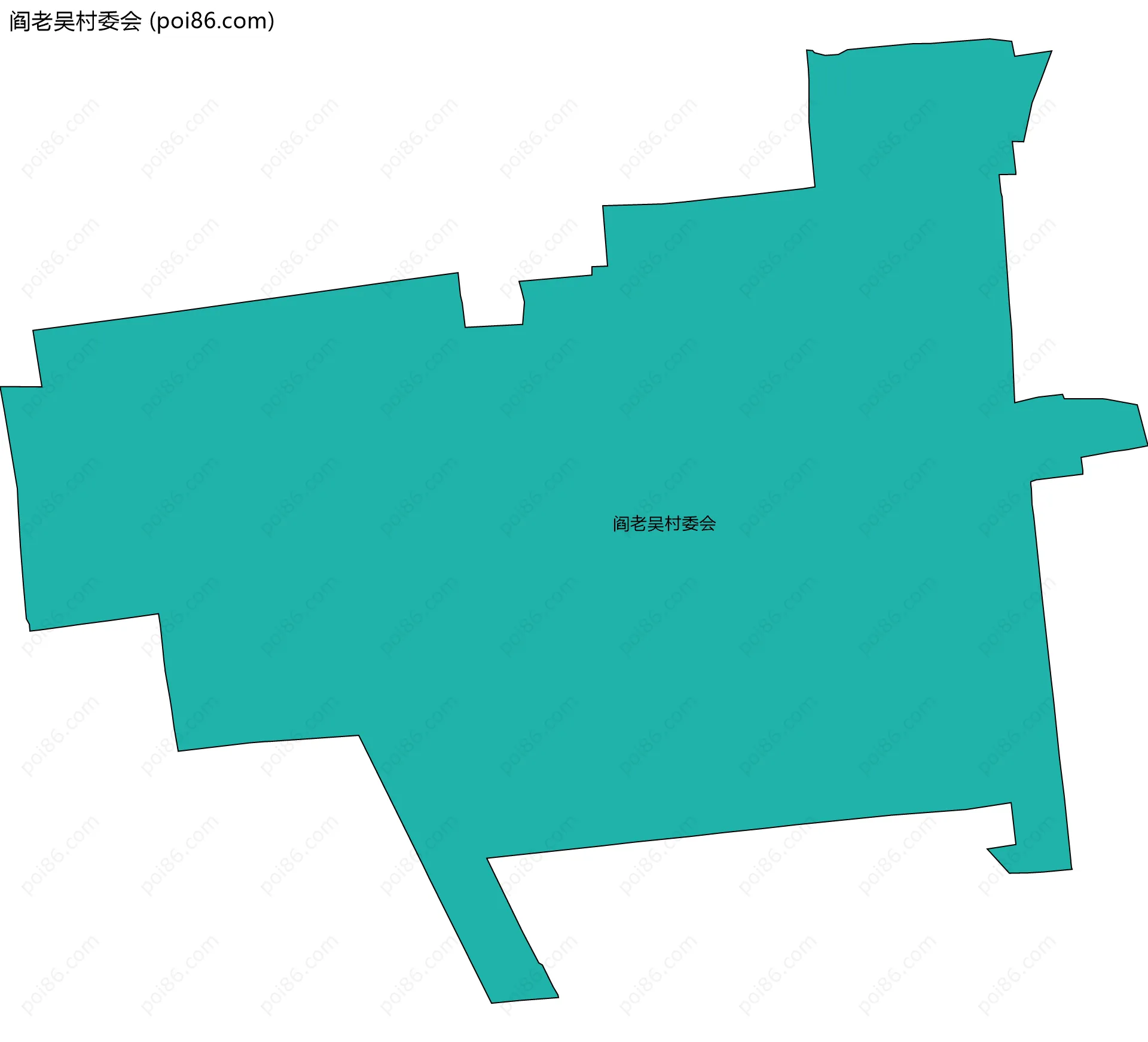 阎老吴村委会边界地图