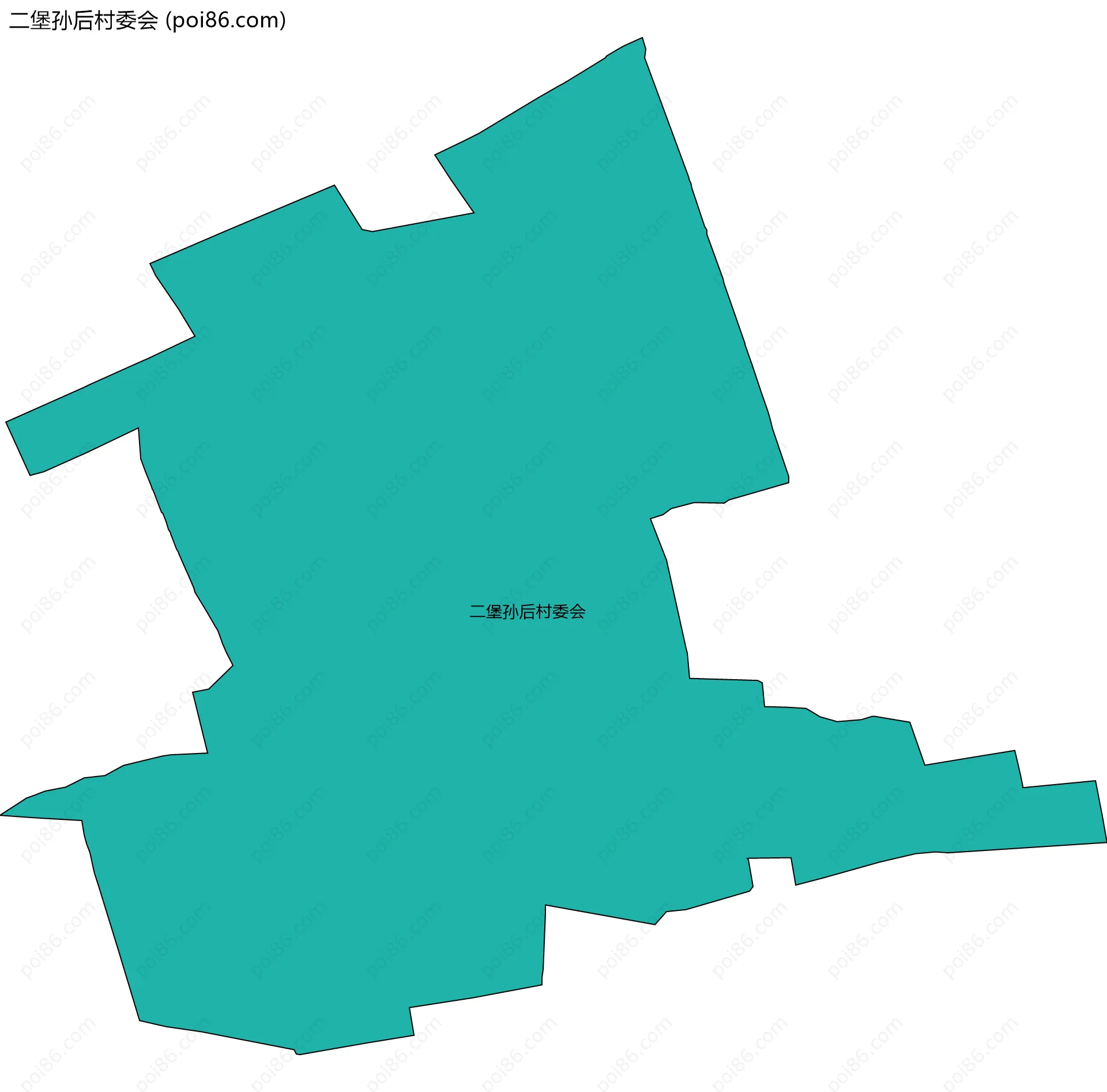二堡孙后村委会边界地图