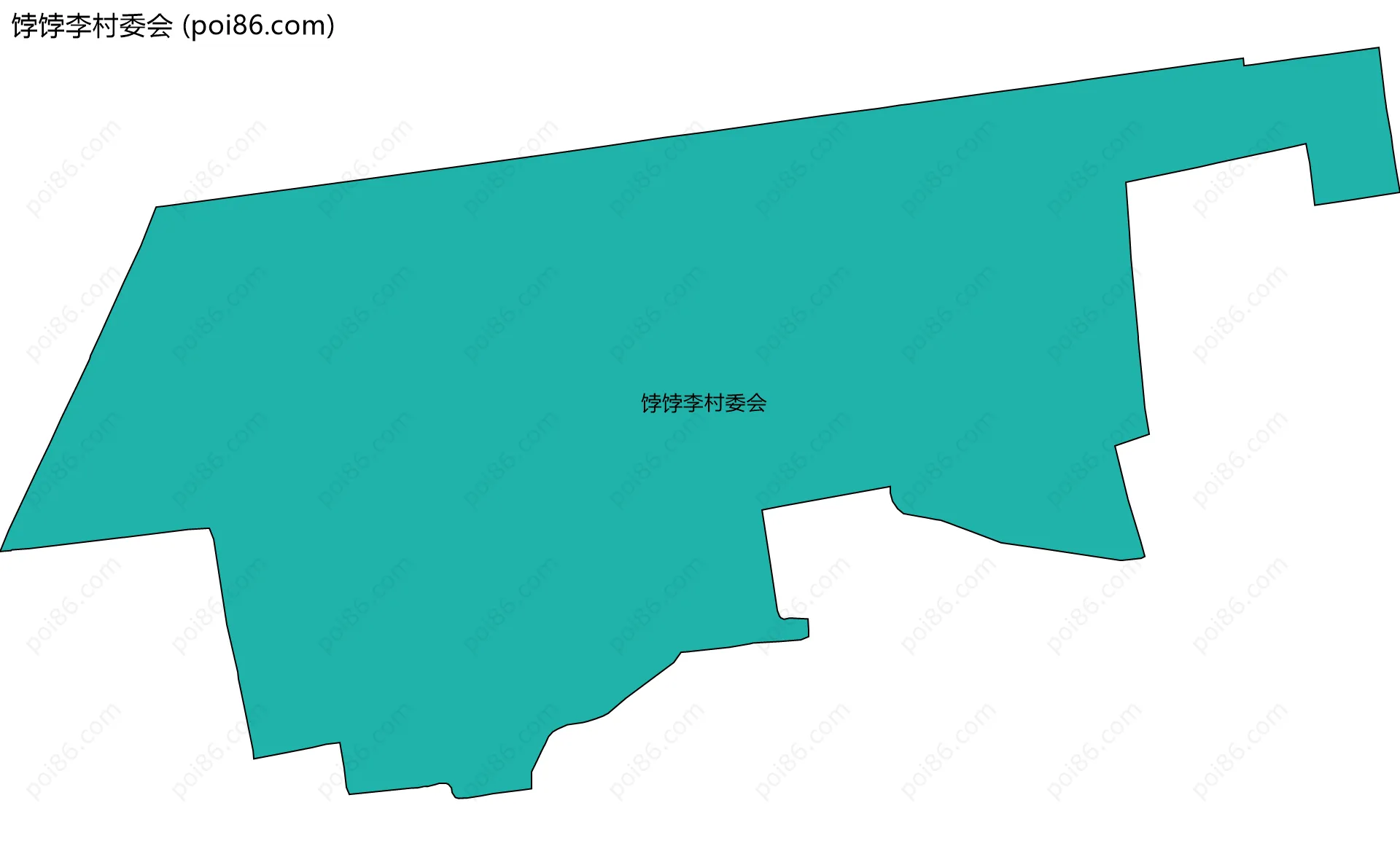 饽饽李村委会边界地图