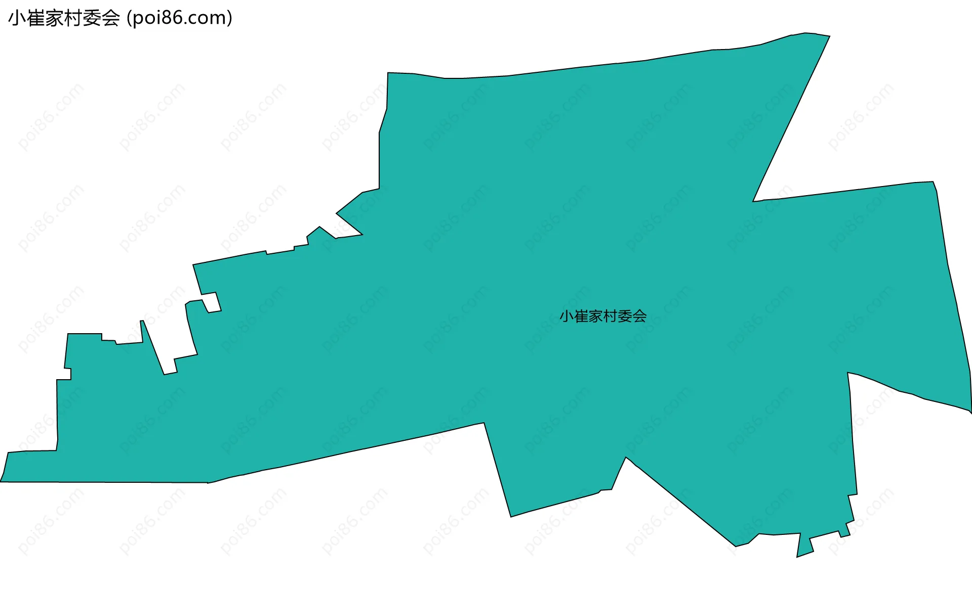 小崔家村委会边界地图
