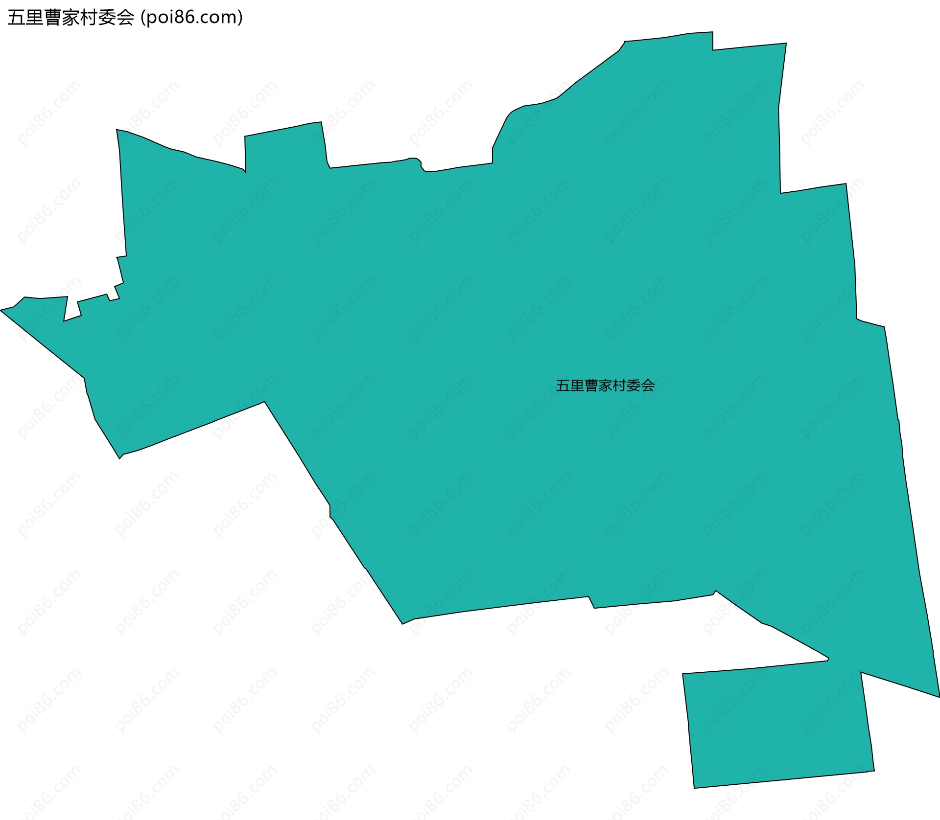 五里曹家村委会边界地图
