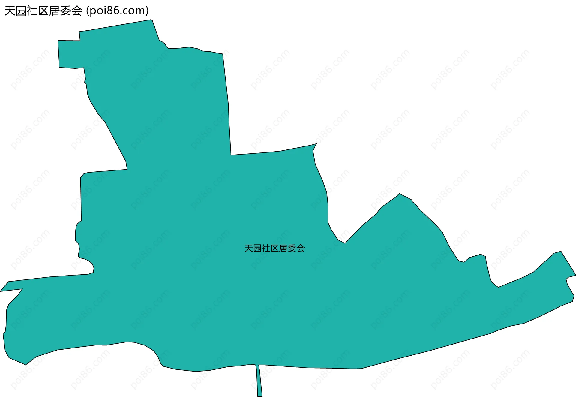 天园社区居委会边界地图
