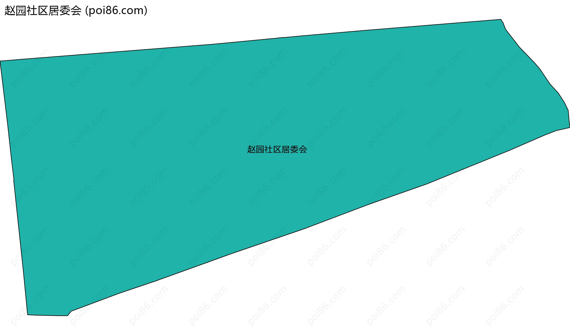 赵园社区居委会边界地图