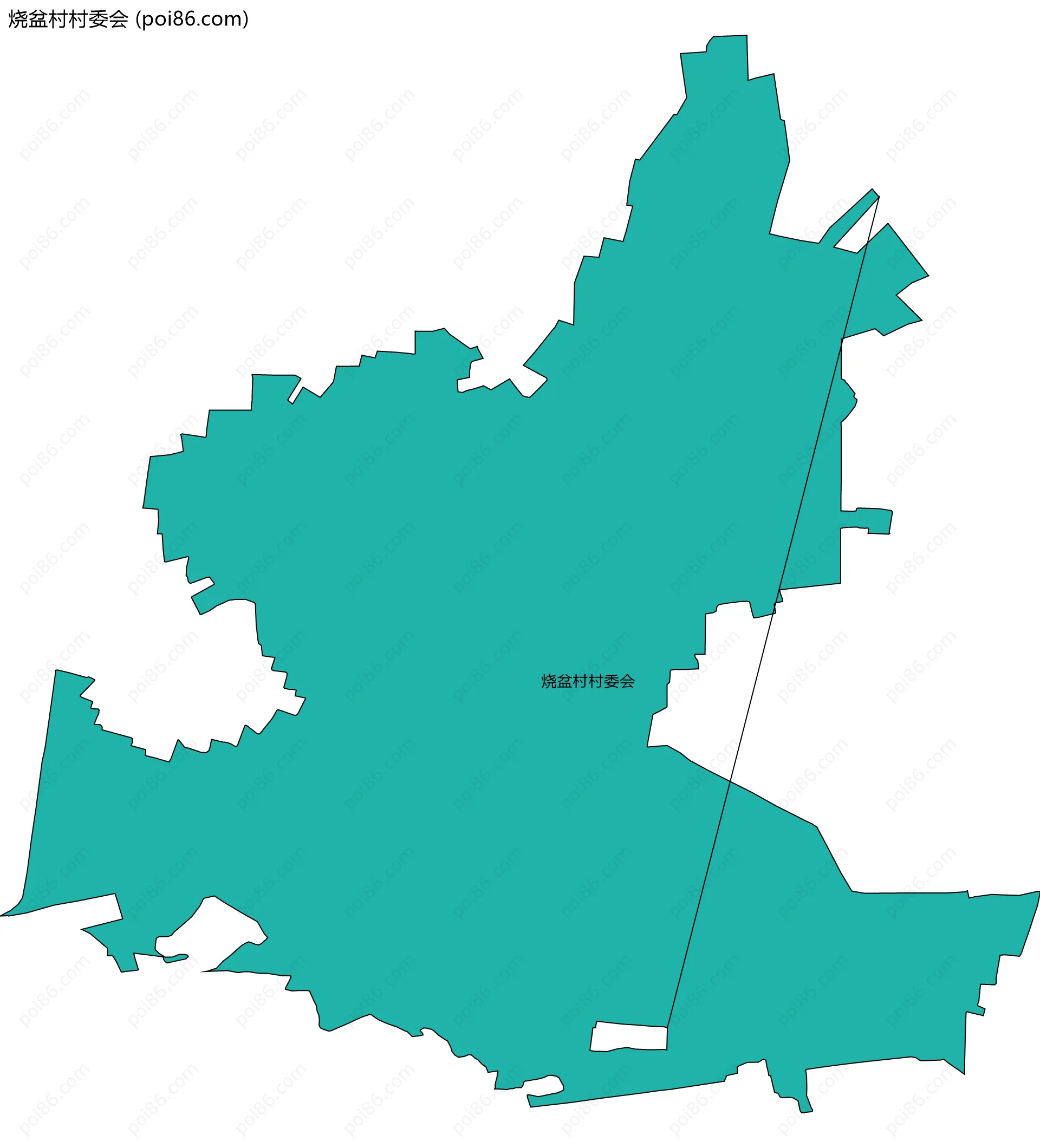 烧盆村村委会边界地图