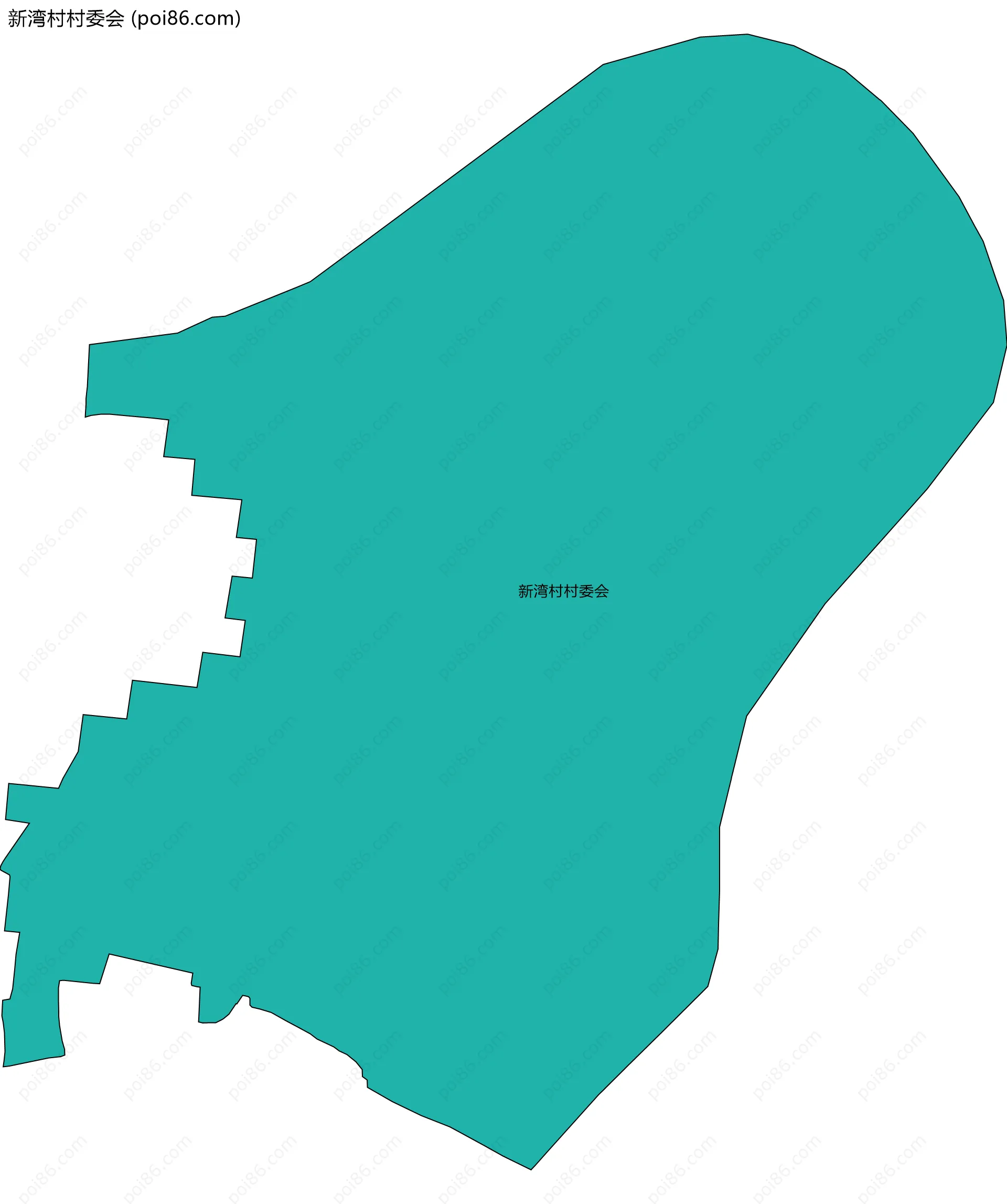 新湾村村委会边界地图