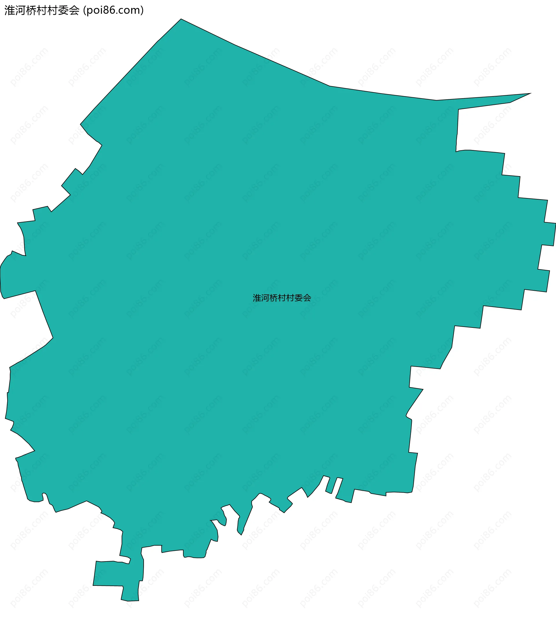 淮河桥村村委会边界地图