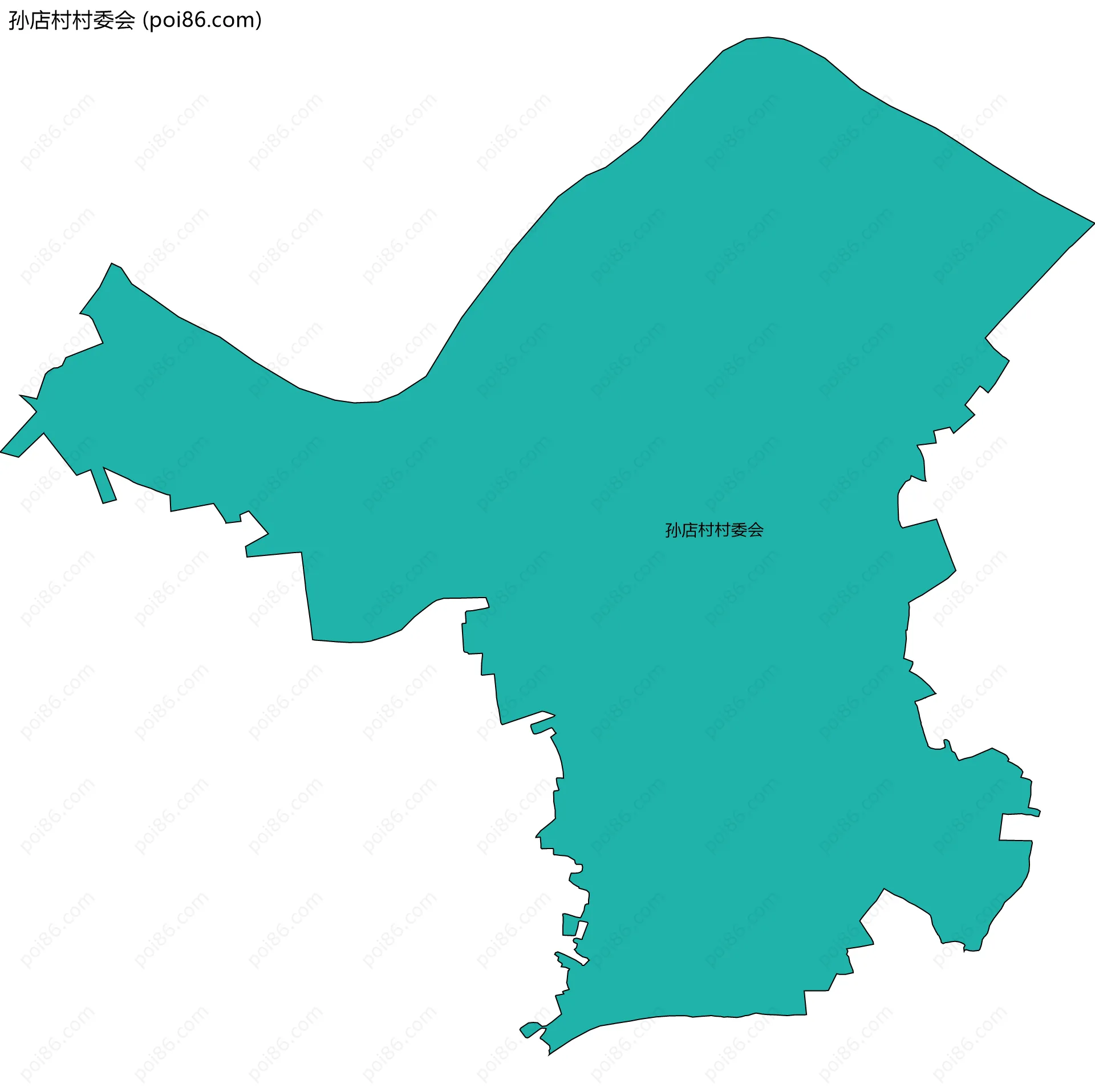 孙店村村委会边界地图