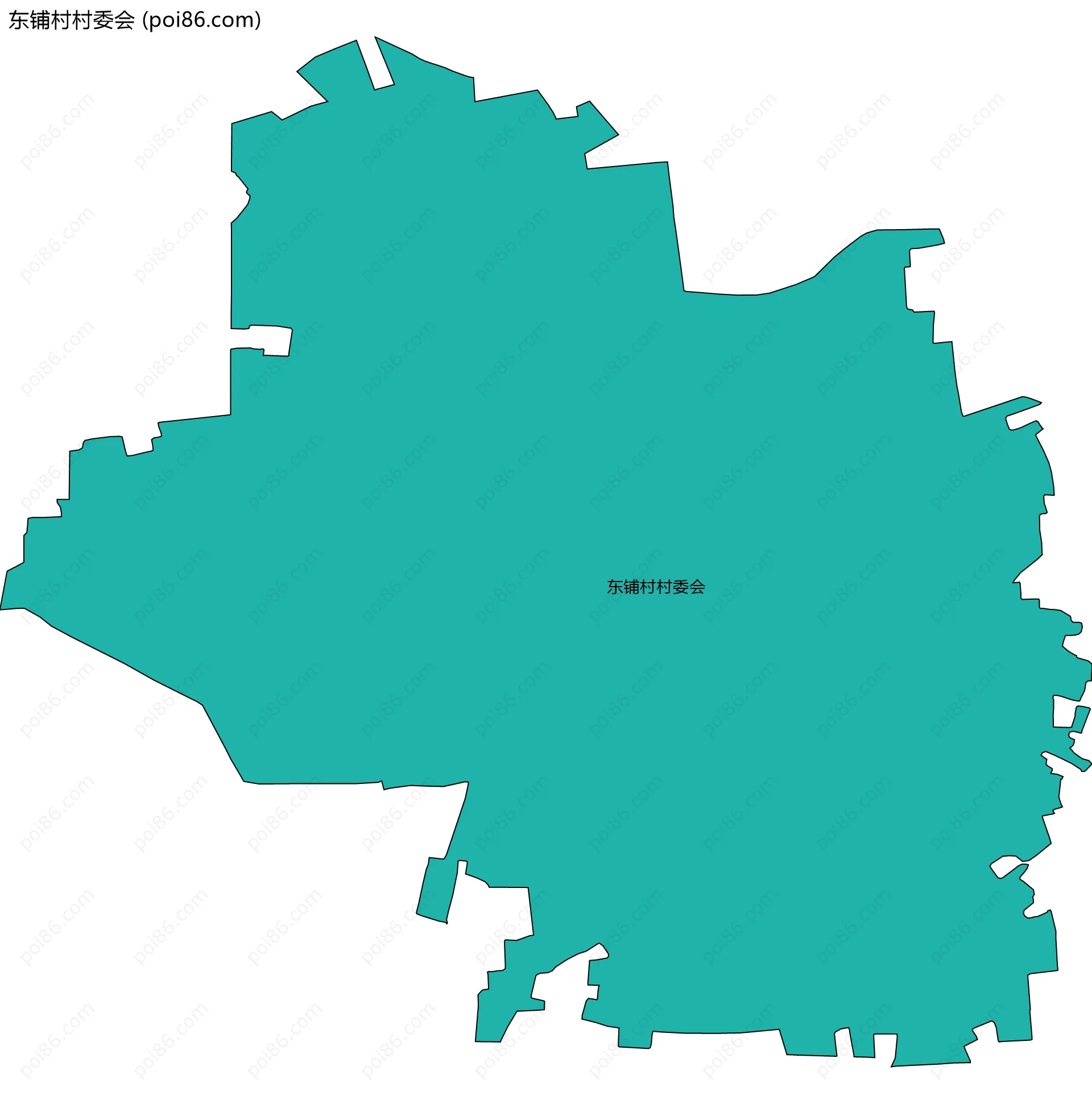 东铺村村委会边界地图