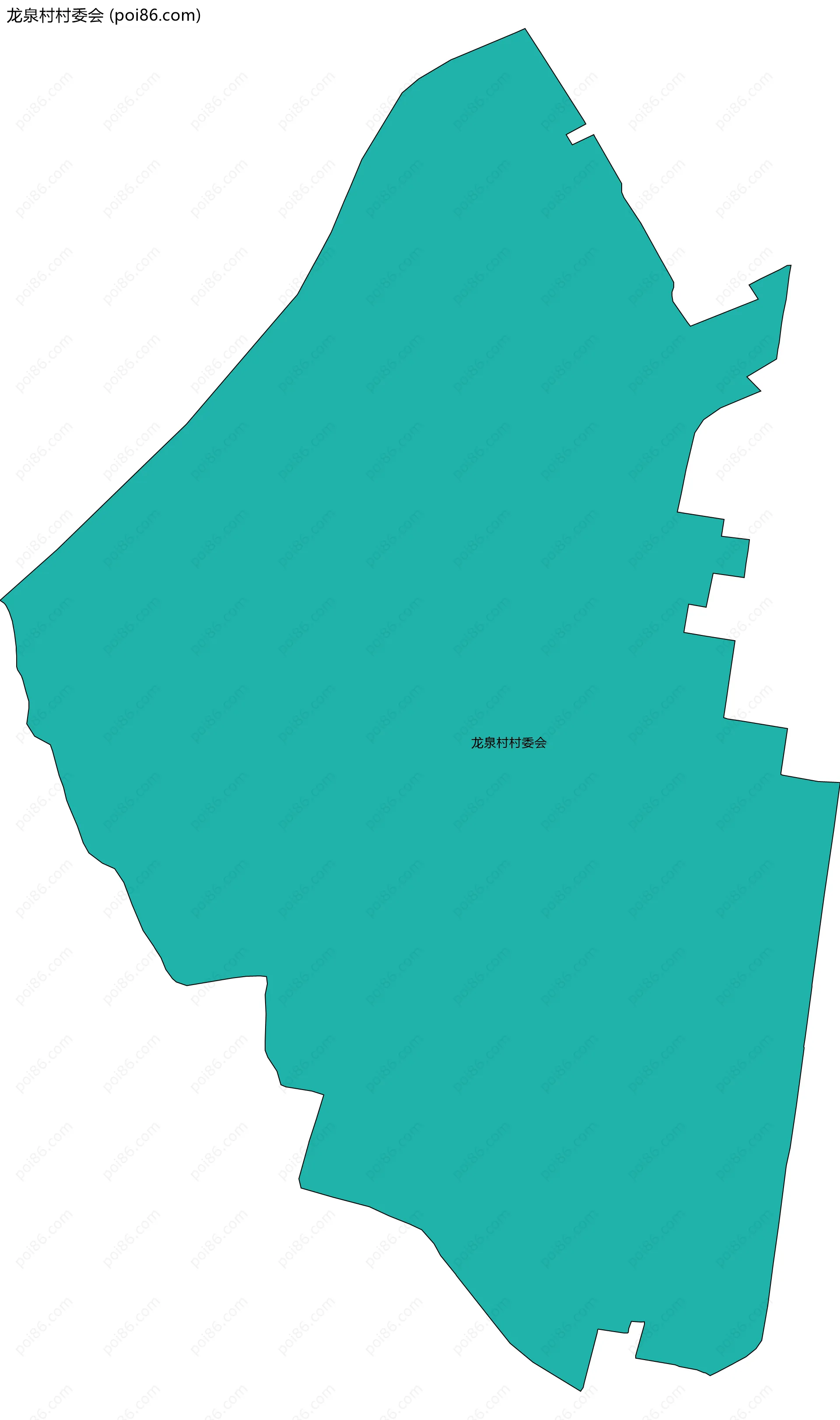 龙泉村村委会边界地图