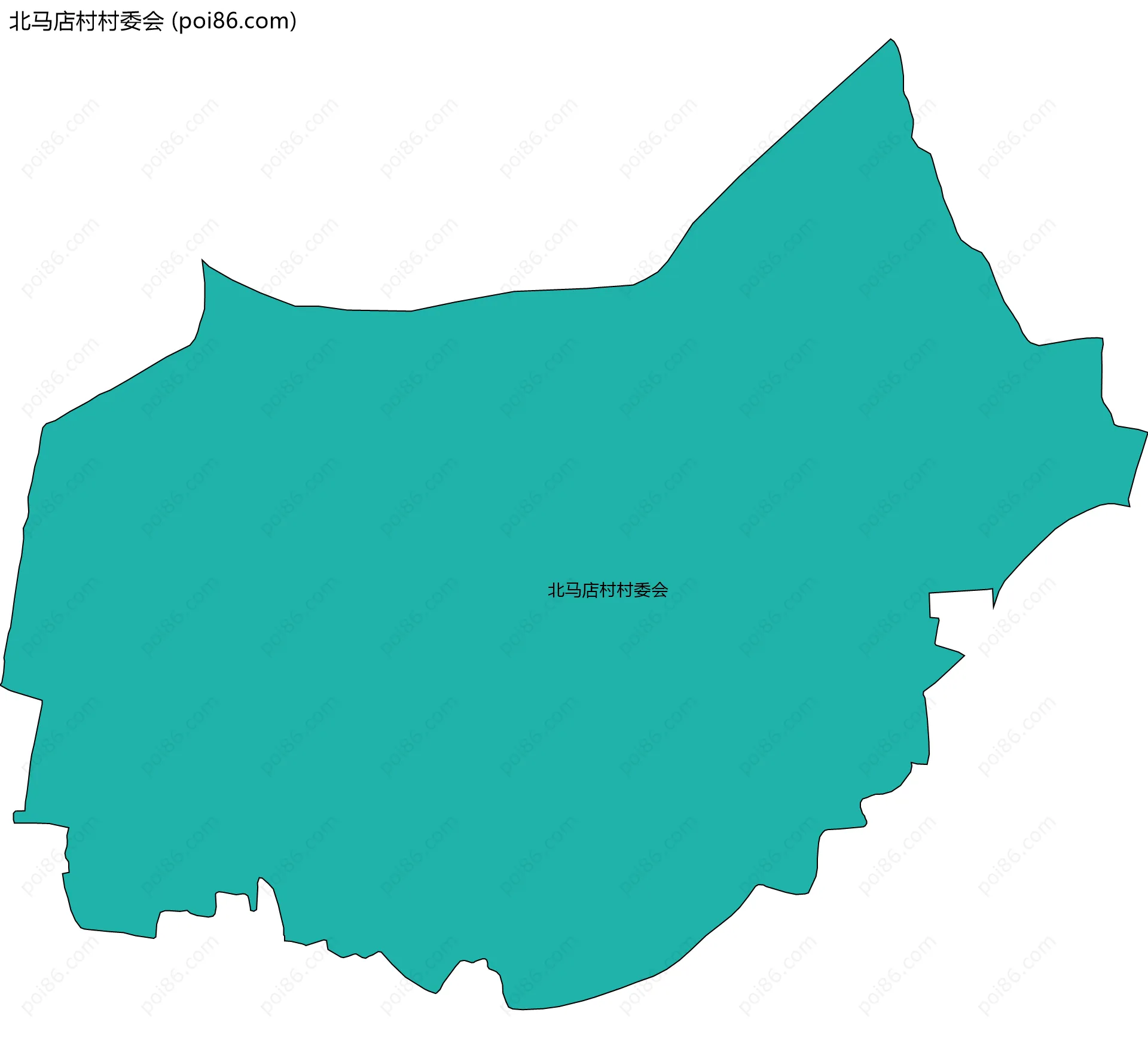 北马店村村委会边界地图