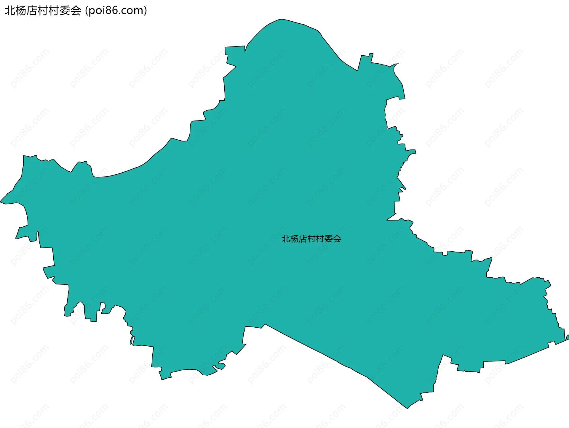 北杨店村村委会边界地图