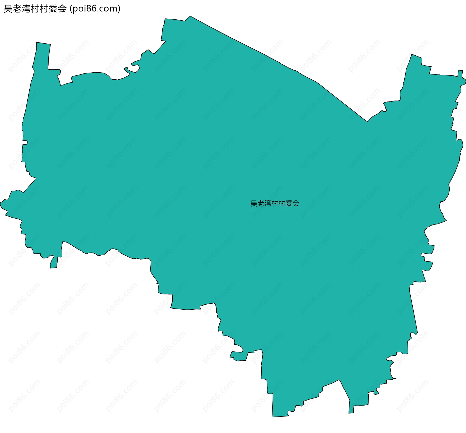 吴老湾村村委会边界地图