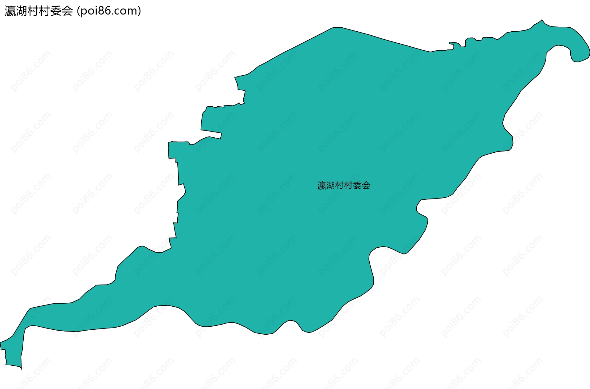 瀛湖村村委会边界地图
