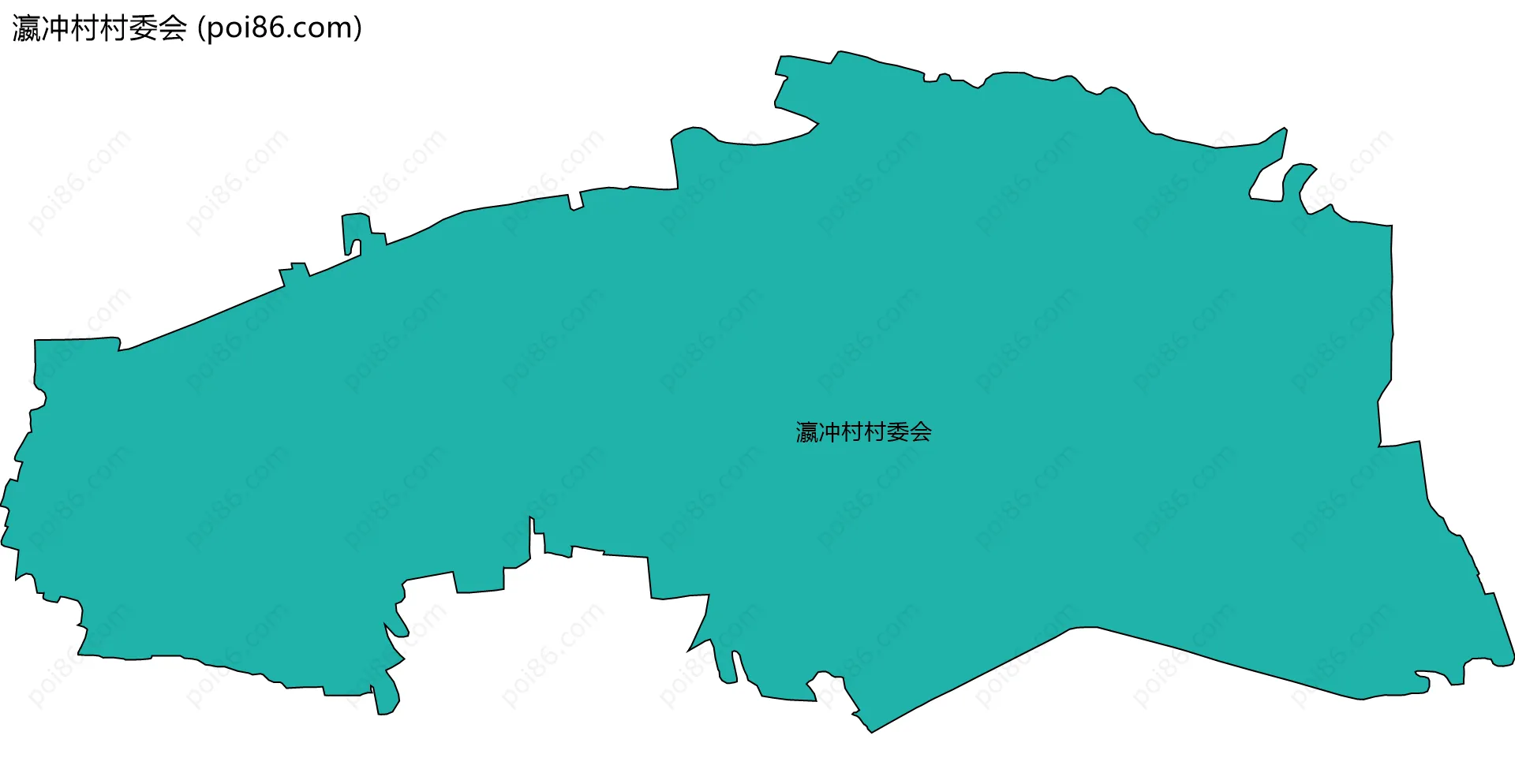 瀛冲村村委会边界地图