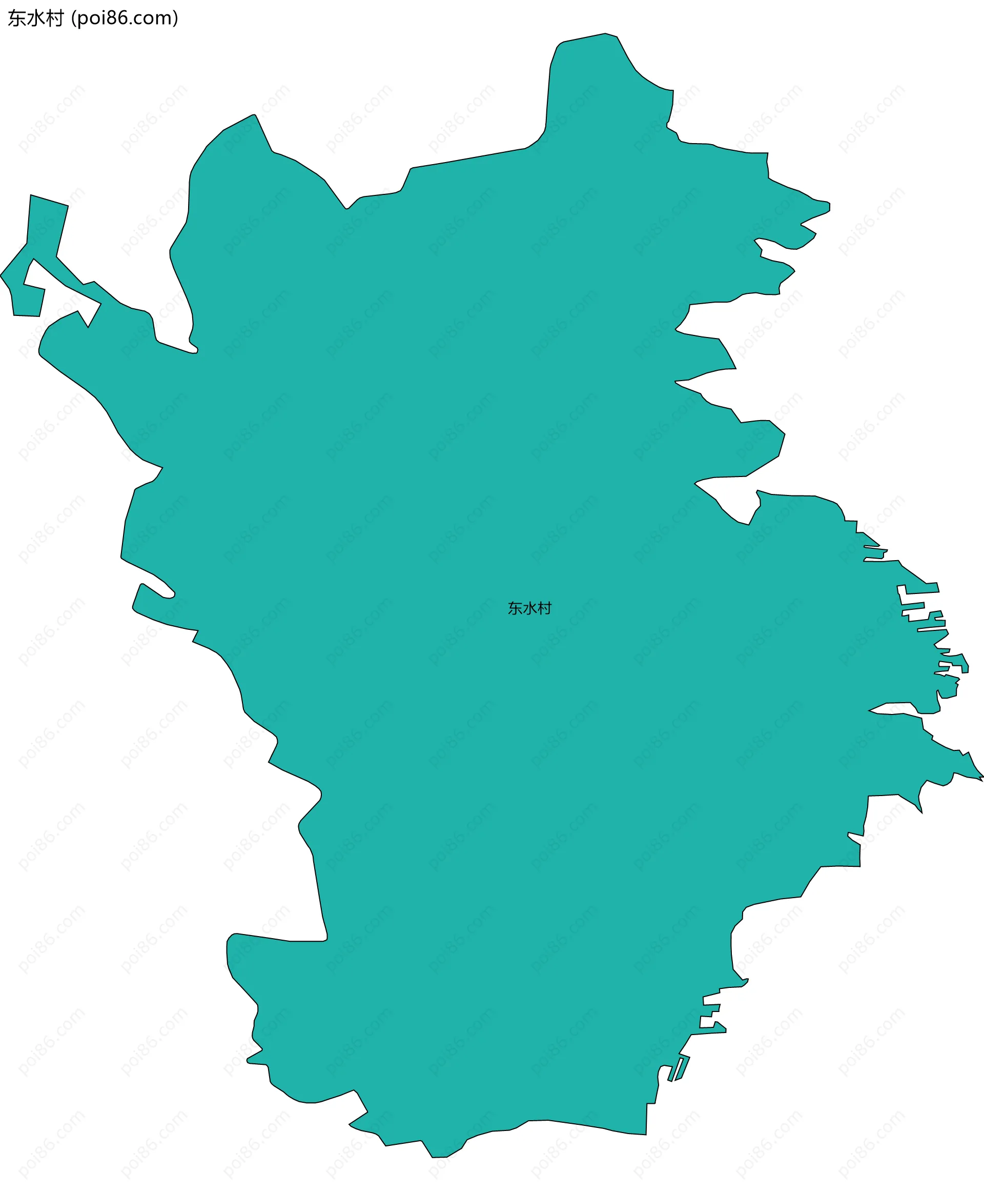 东水村边界地图