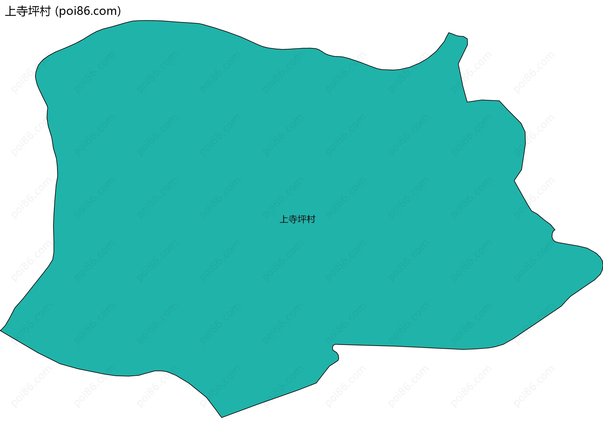 上寺坪村边界地图