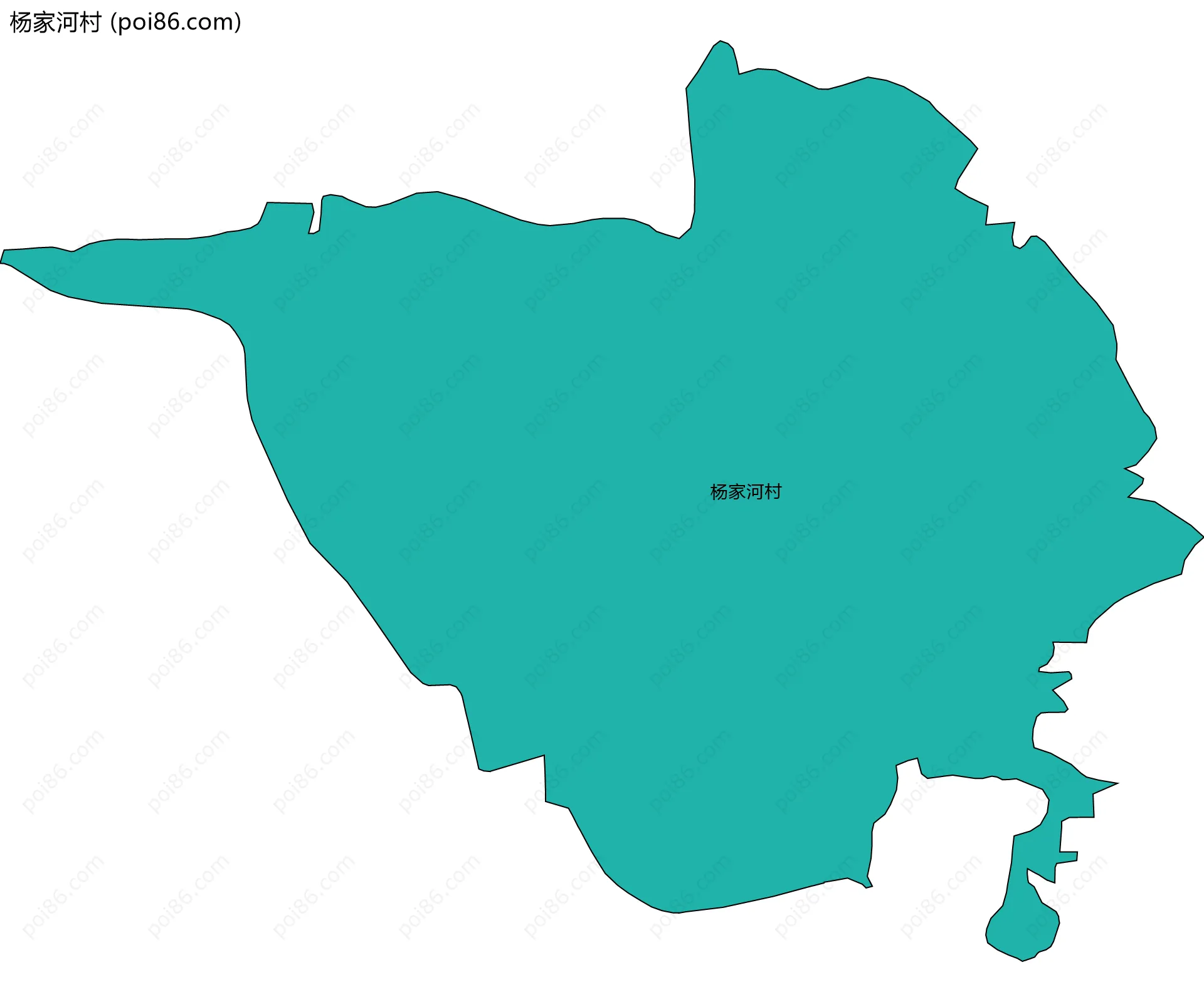 杨家河村边界地图