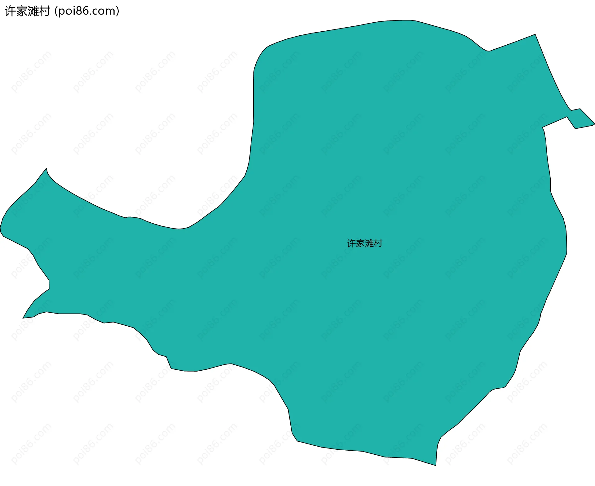 许家滩村边界地图