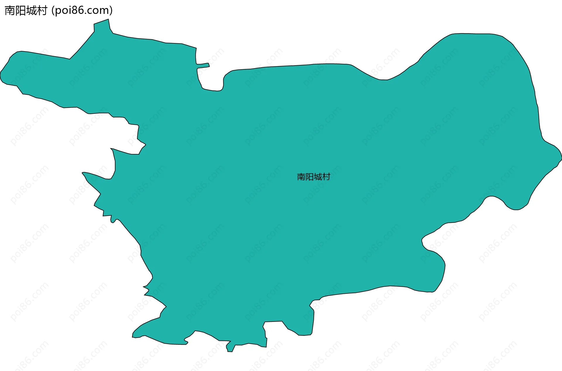 南阳城村边界地图