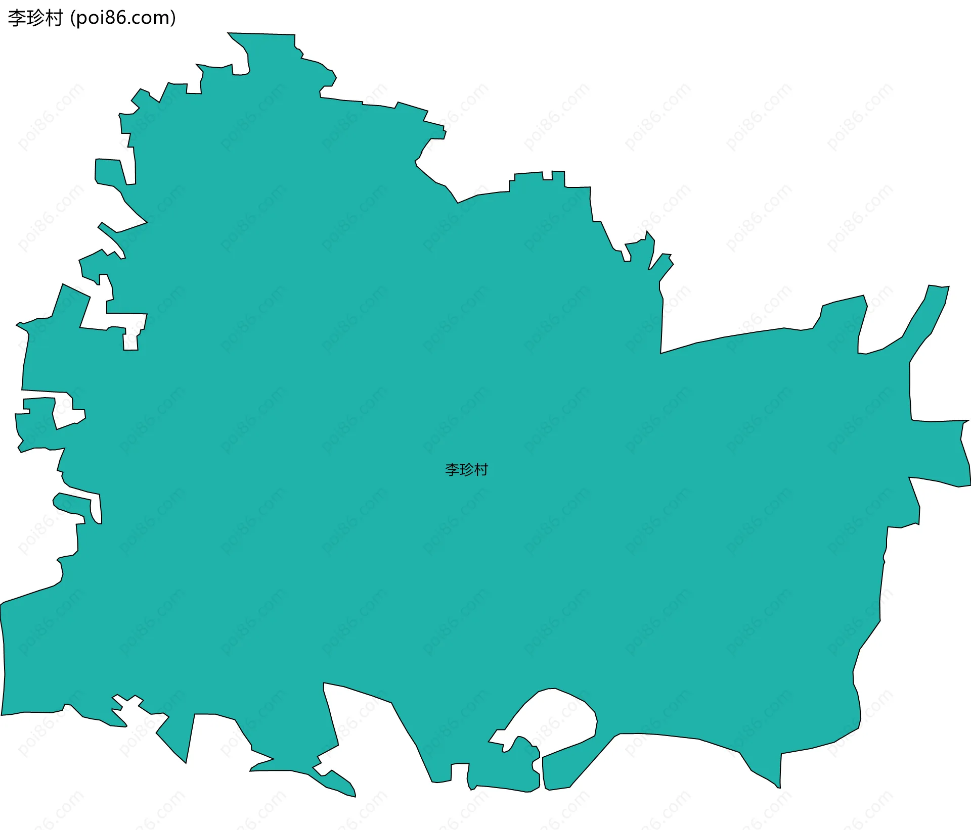 李珍村边界地图