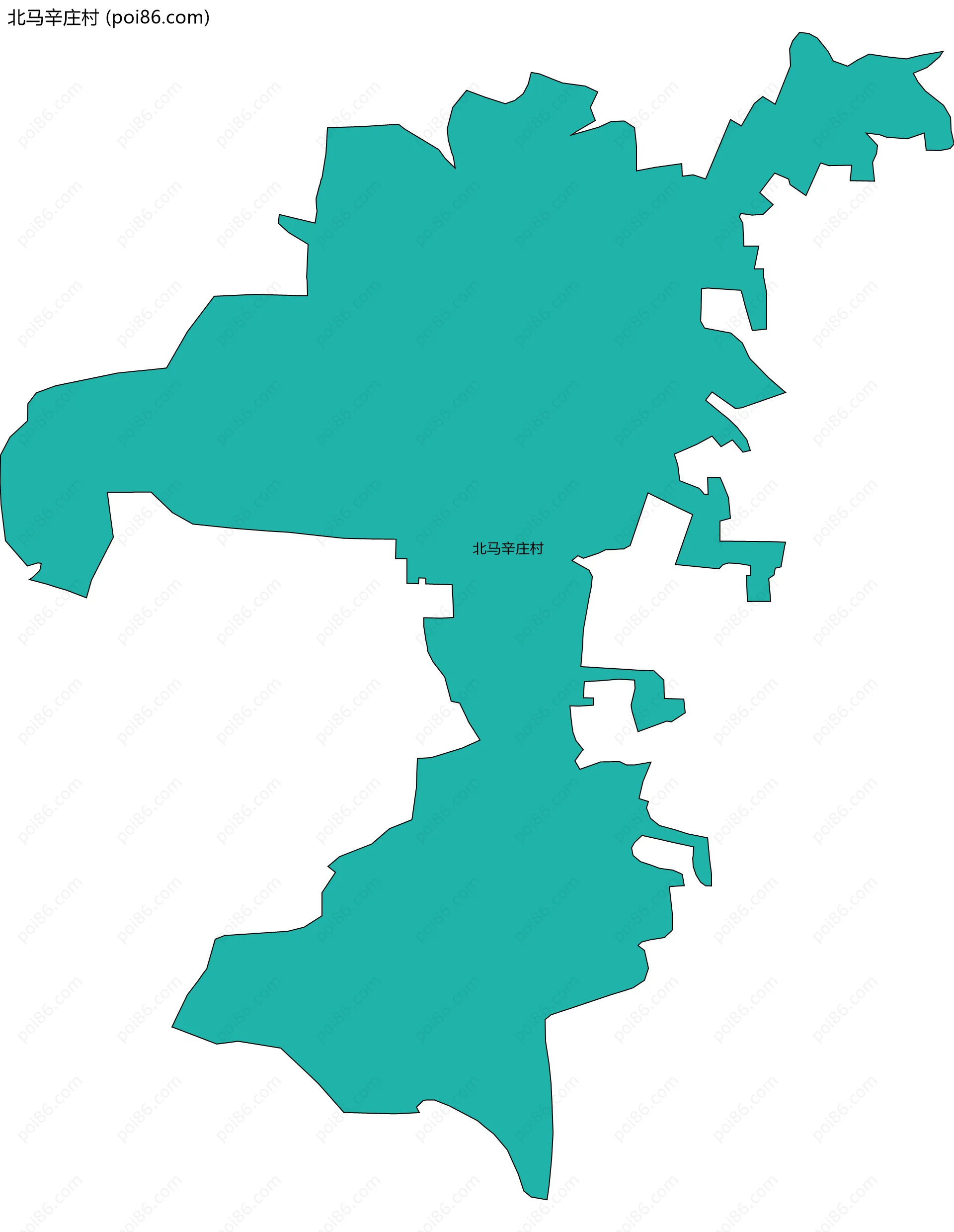 北马辛庄村边界地图