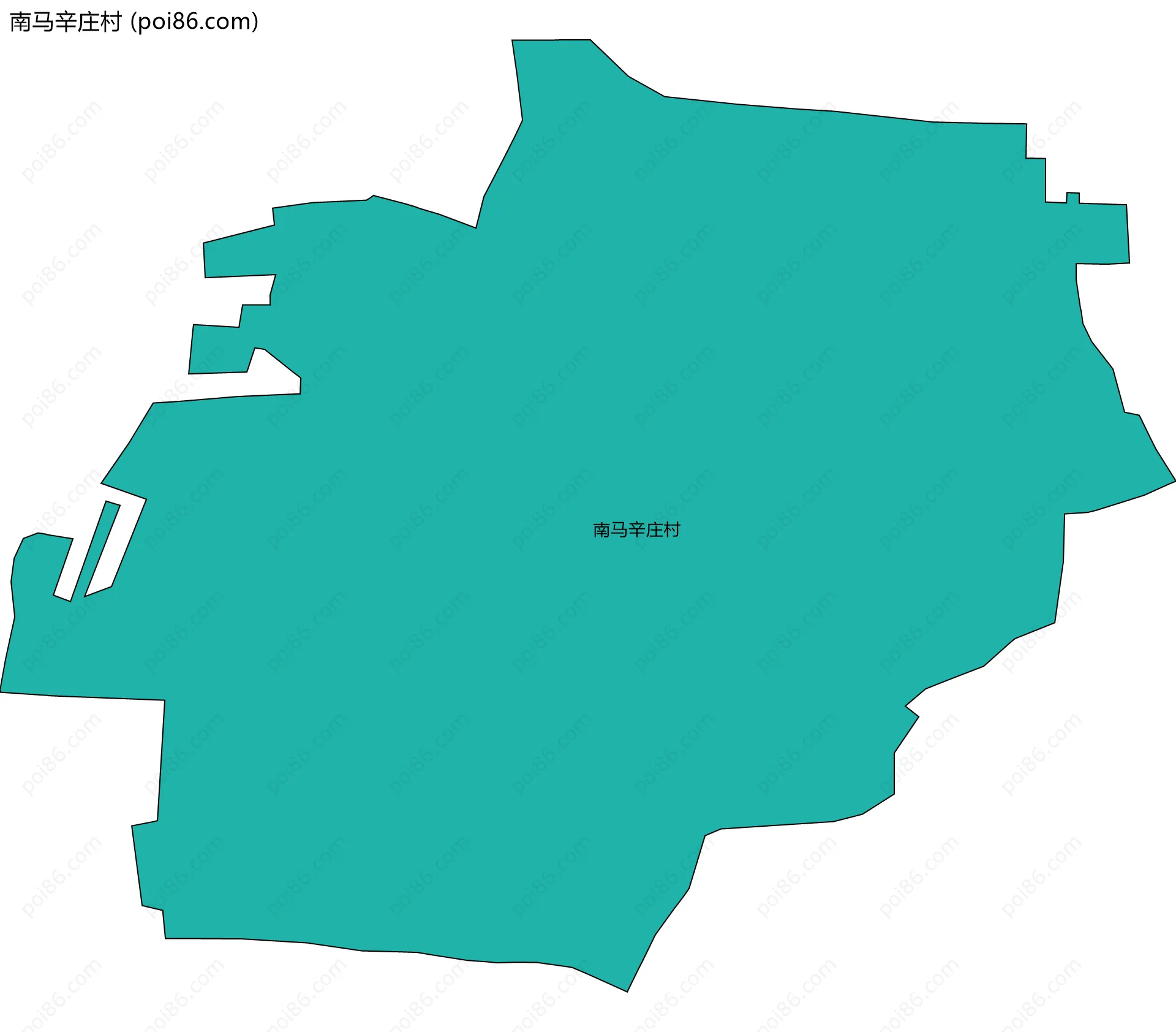 南马辛庄村边界地图